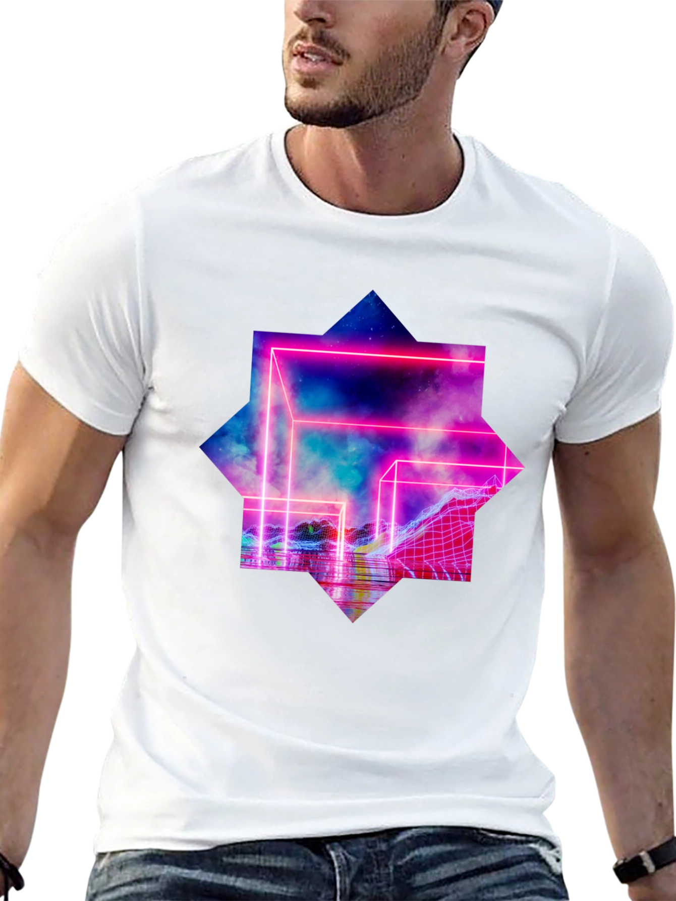 Retro Wave Black T-Shirt