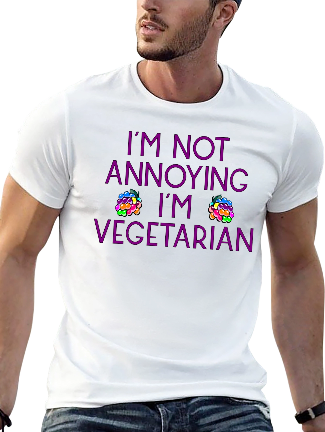 Vegetarian T-Shirt - Funny Slogan Tee