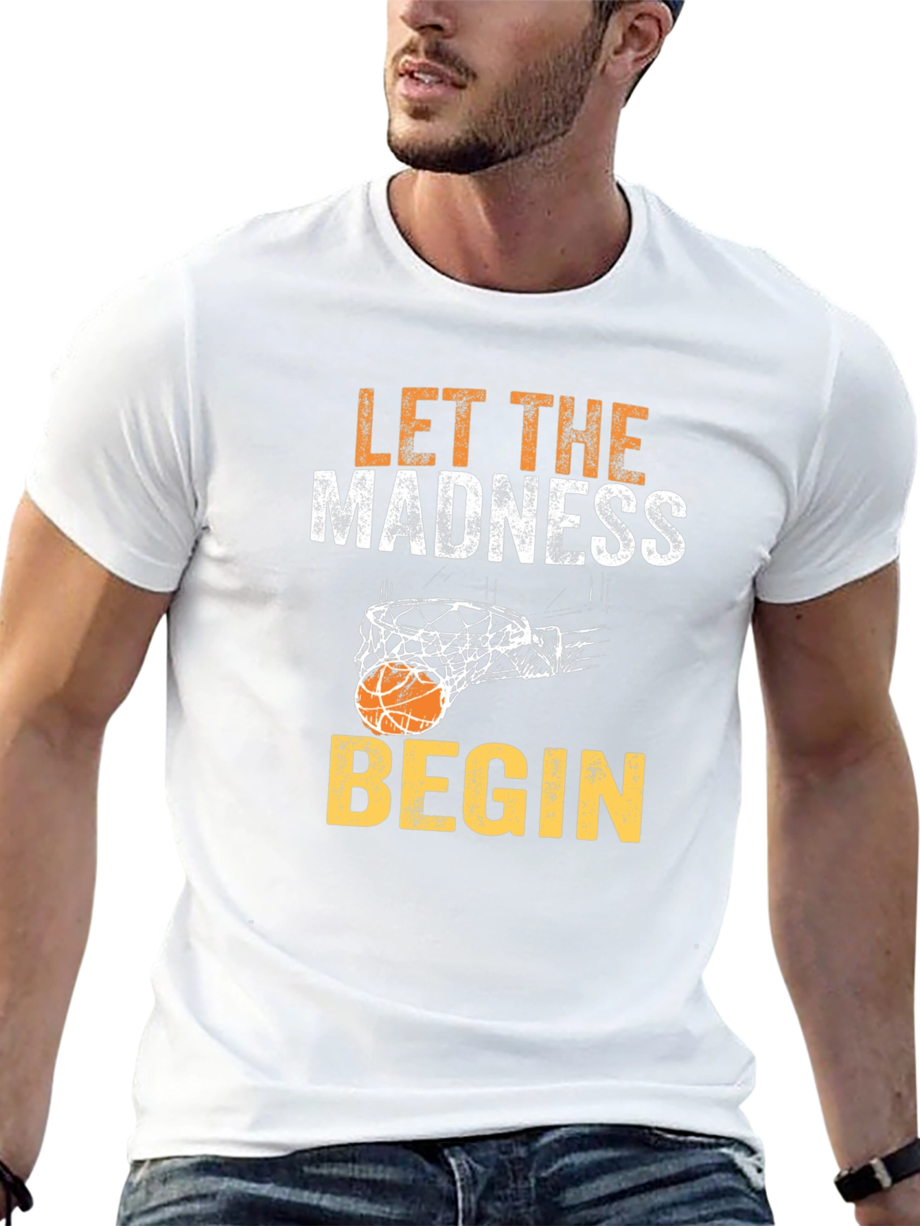 Let the Madness Begin Basketball Graphic T-Shirt