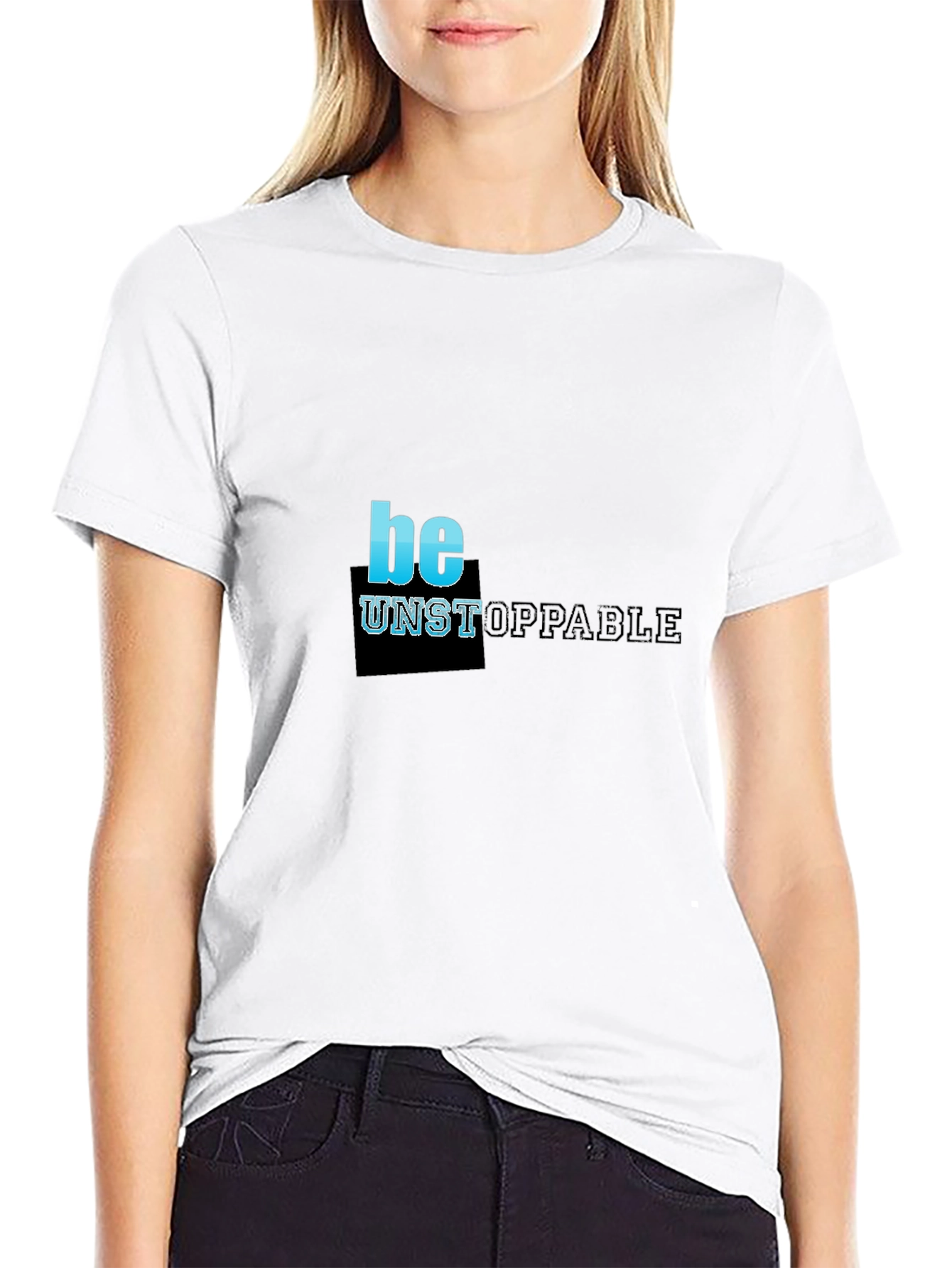 Be Unstoppable Black Graphic T-Shirt