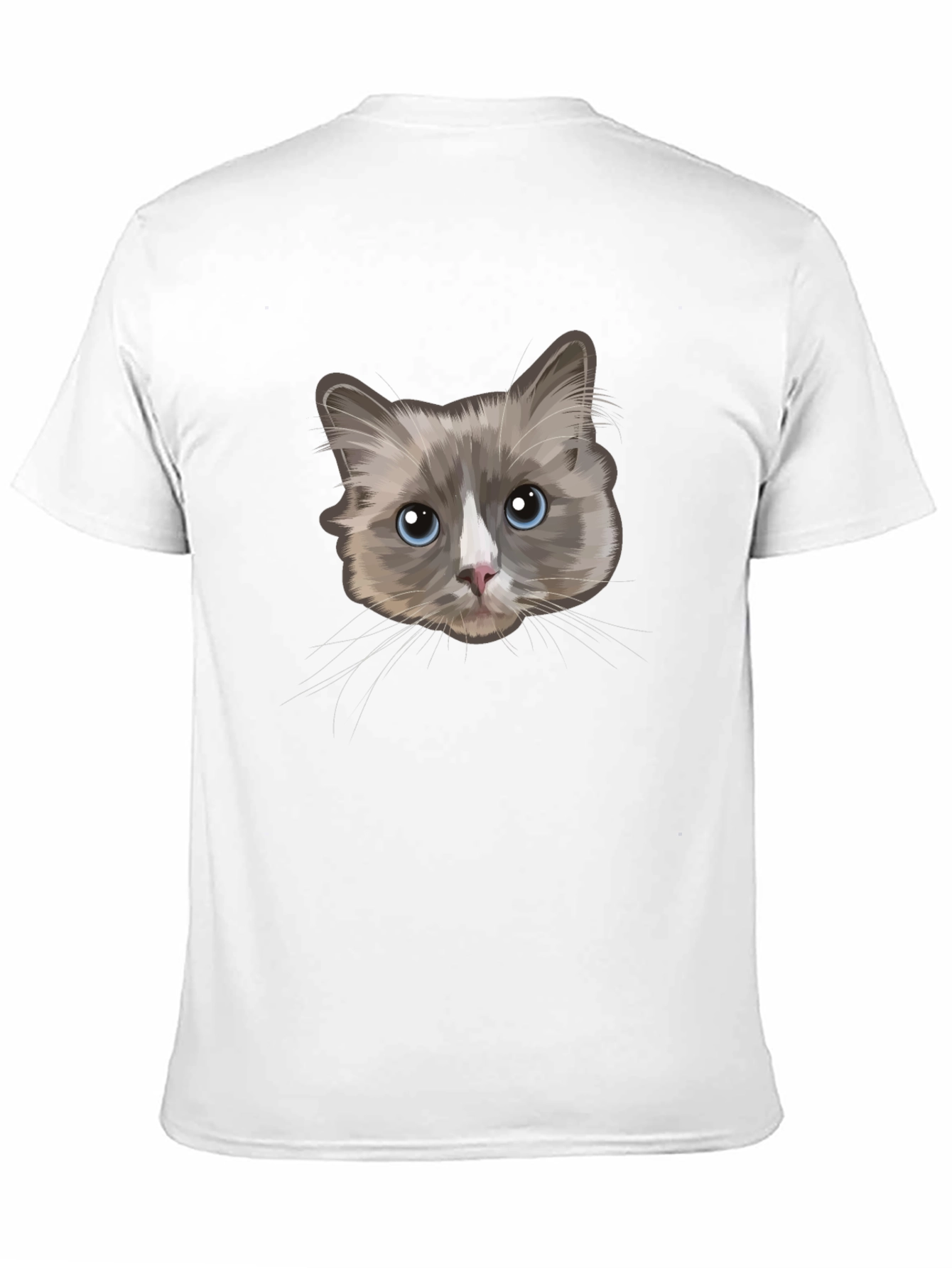 Cat Face Graphic T-Shirt - Unisex Black Tee