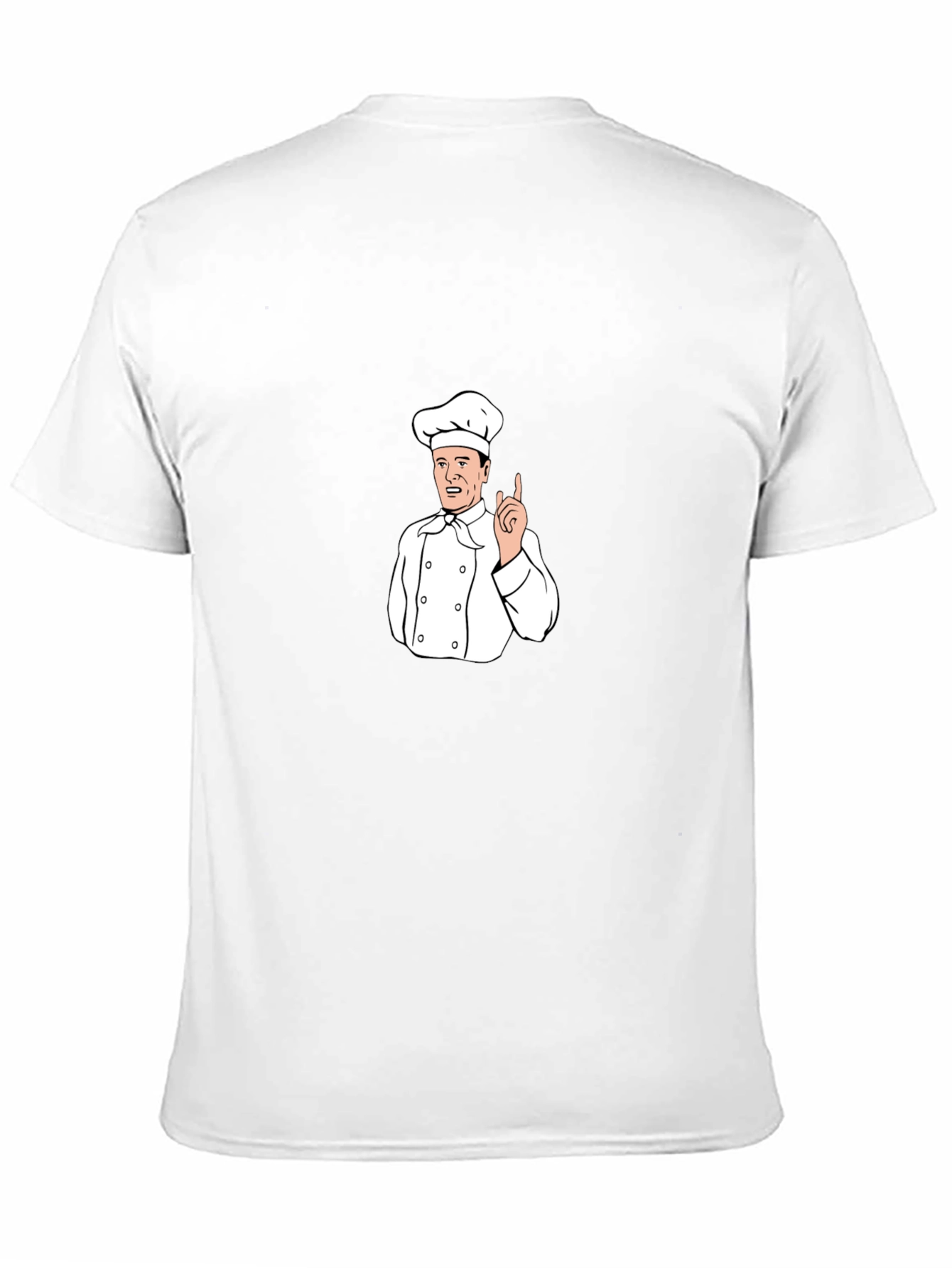 Chef Cartoon Graphic T-Shirt - Black Crew Neck