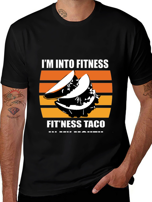 Fitness Taco Graphic Tee - Fun Novelty T-Shirt
