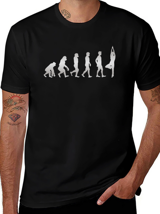 Evolution Yoga T-Shirt - Black Cotton Tee