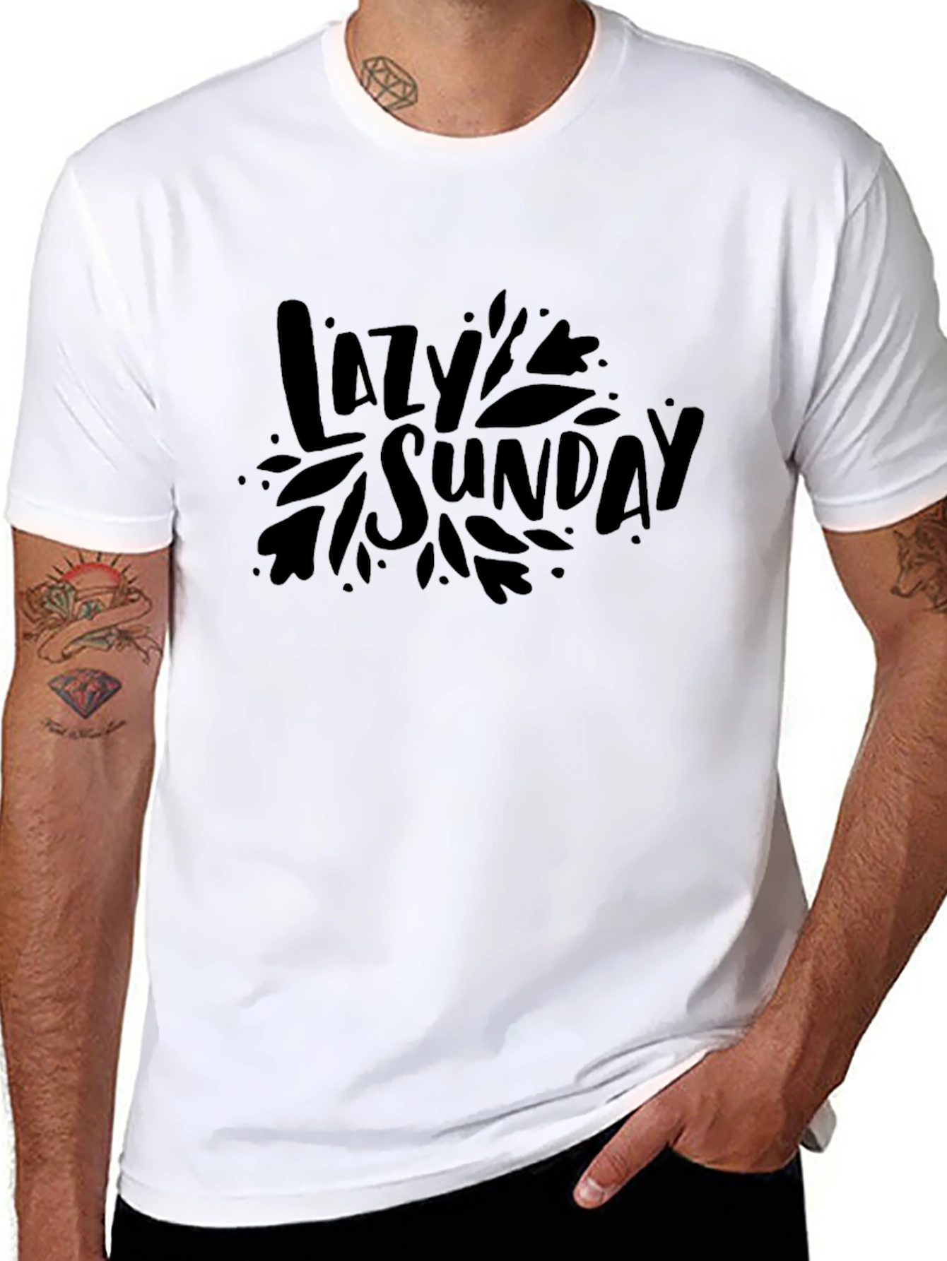 Lazy Sunday Graphic Tee - Black