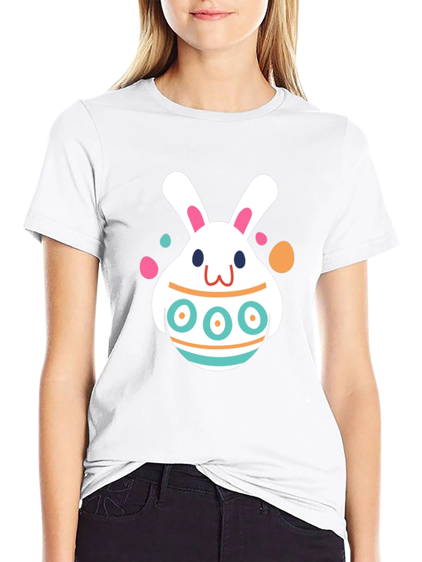 Easter Bunny Egg Black T-Shirt