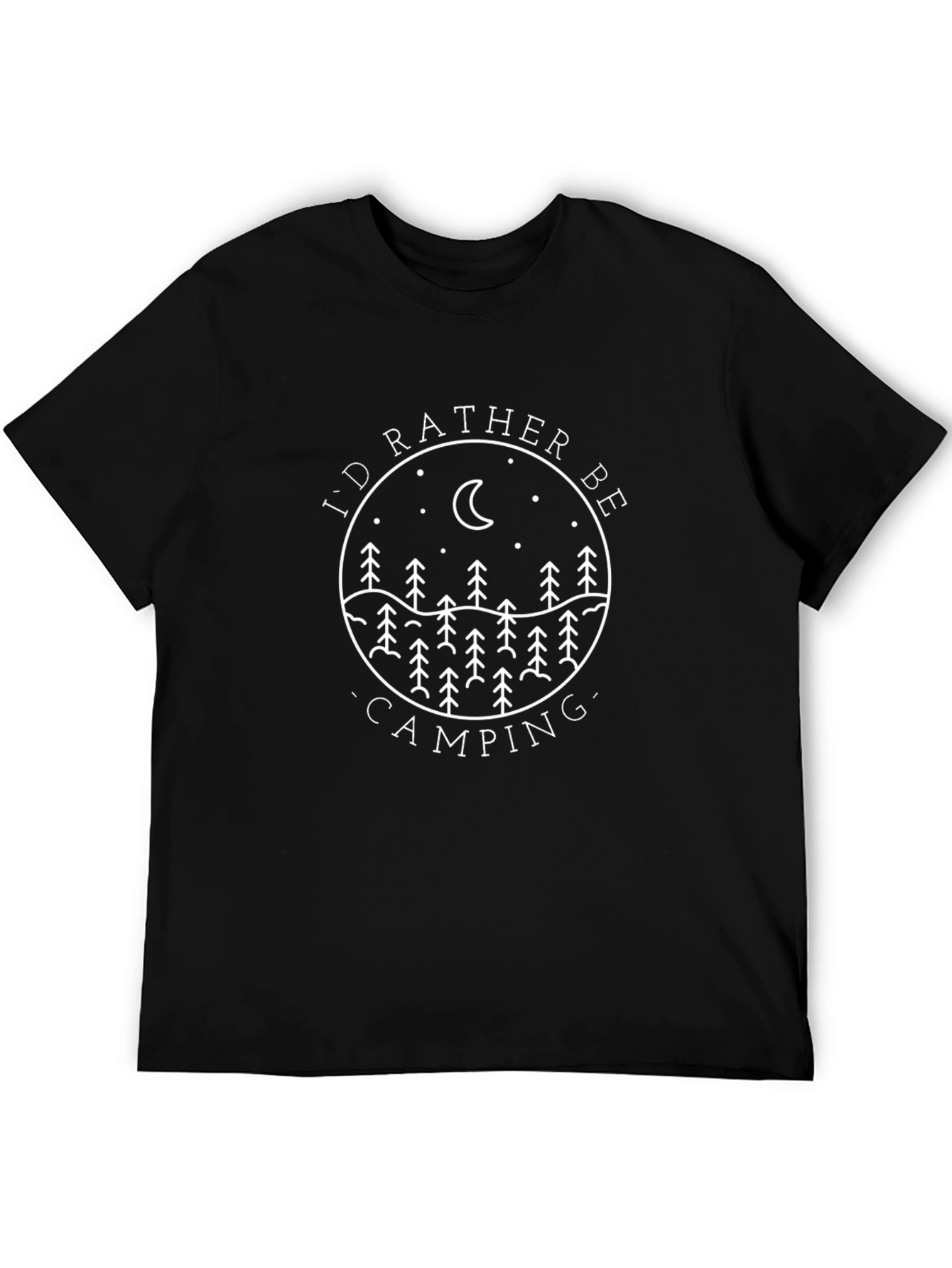 Id Rather Be Camping T-Shirt - Black