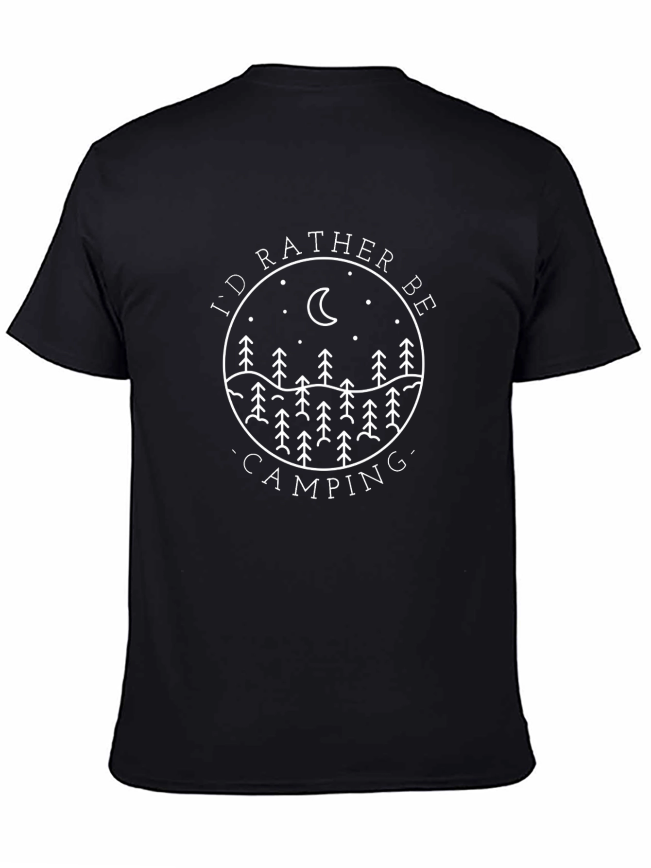 Id Rather Be Camping T-Shirt - Black