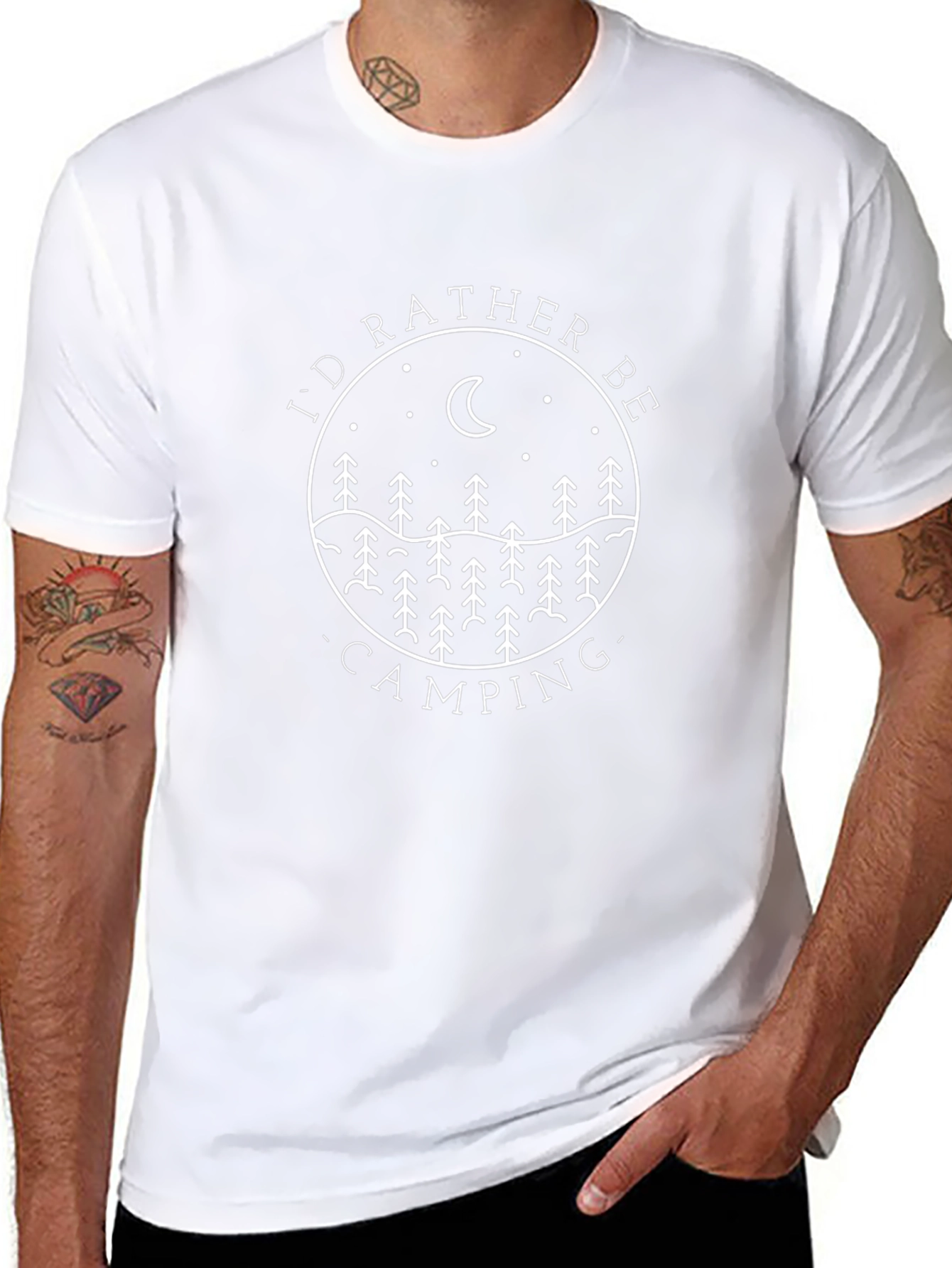 Id Rather Be Camping T-Shirt - Black