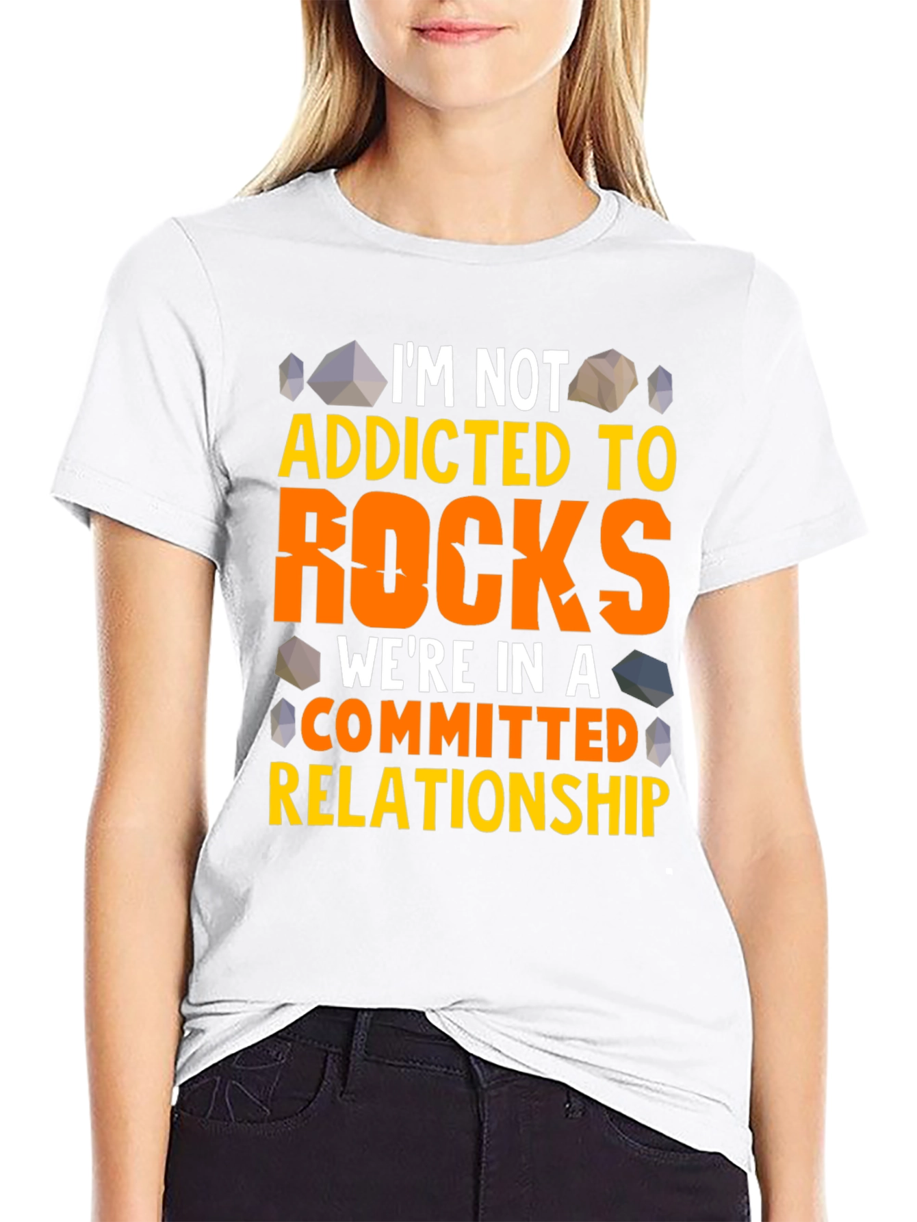 Funny Rocks T-Shirt - Im Not Addicted