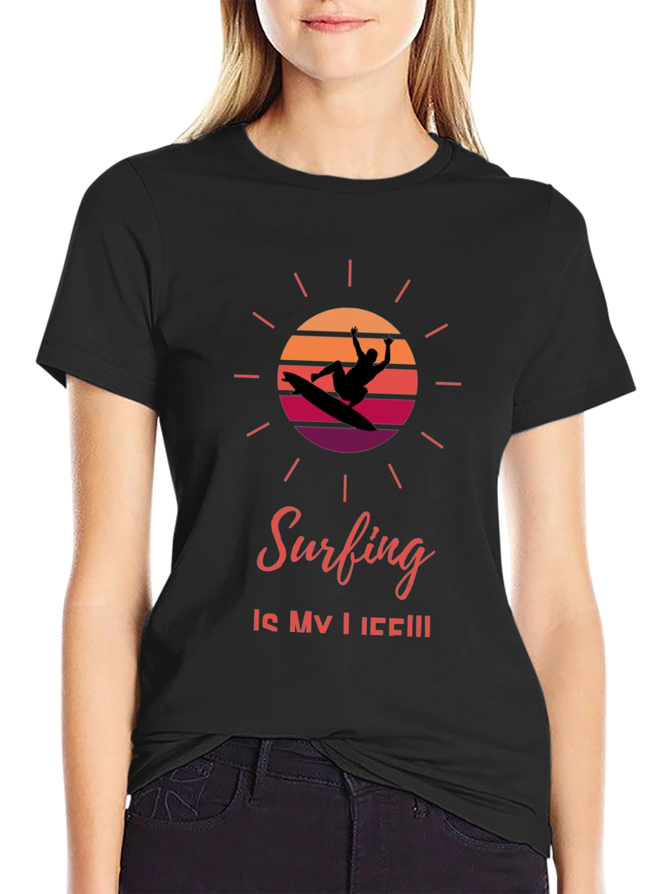 Surfing Is My Life Graphic T-Shirt