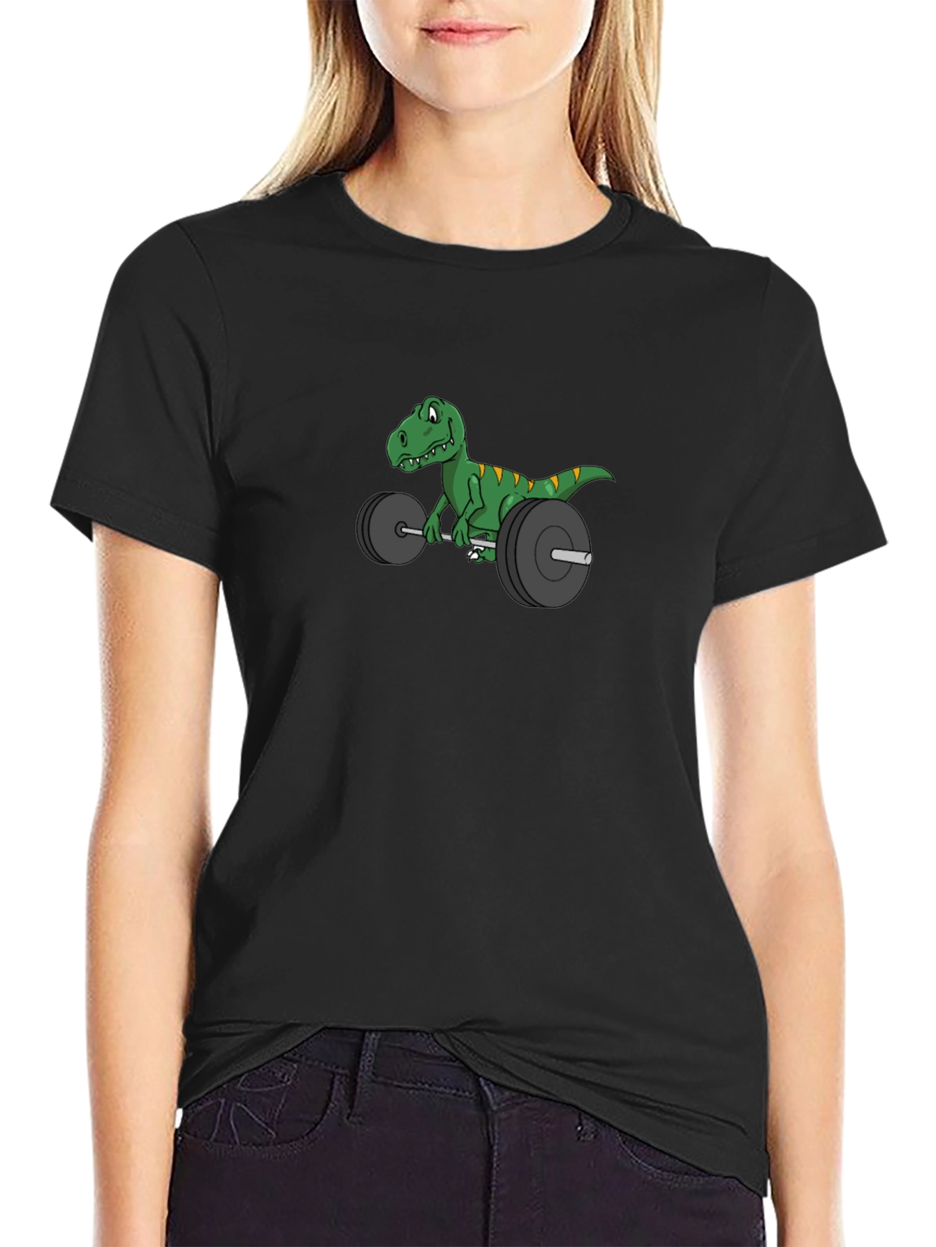 Dino Weightlifter T-Shirt - Funny Gym Tee