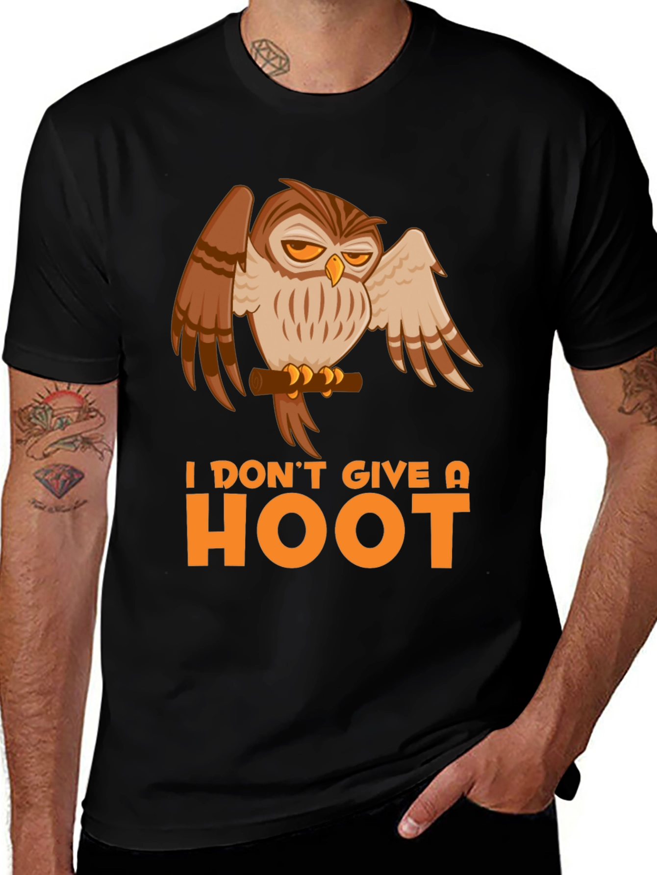I Dont Give a Hoot Owl Graphic Tee