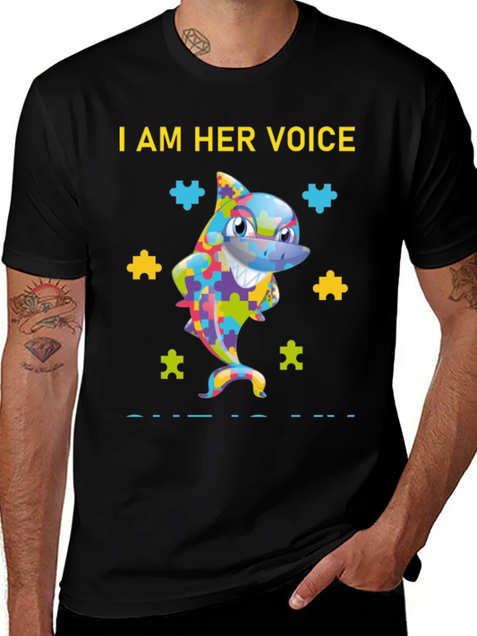 Autism Awareness Shark T-Shirt - Her Voice