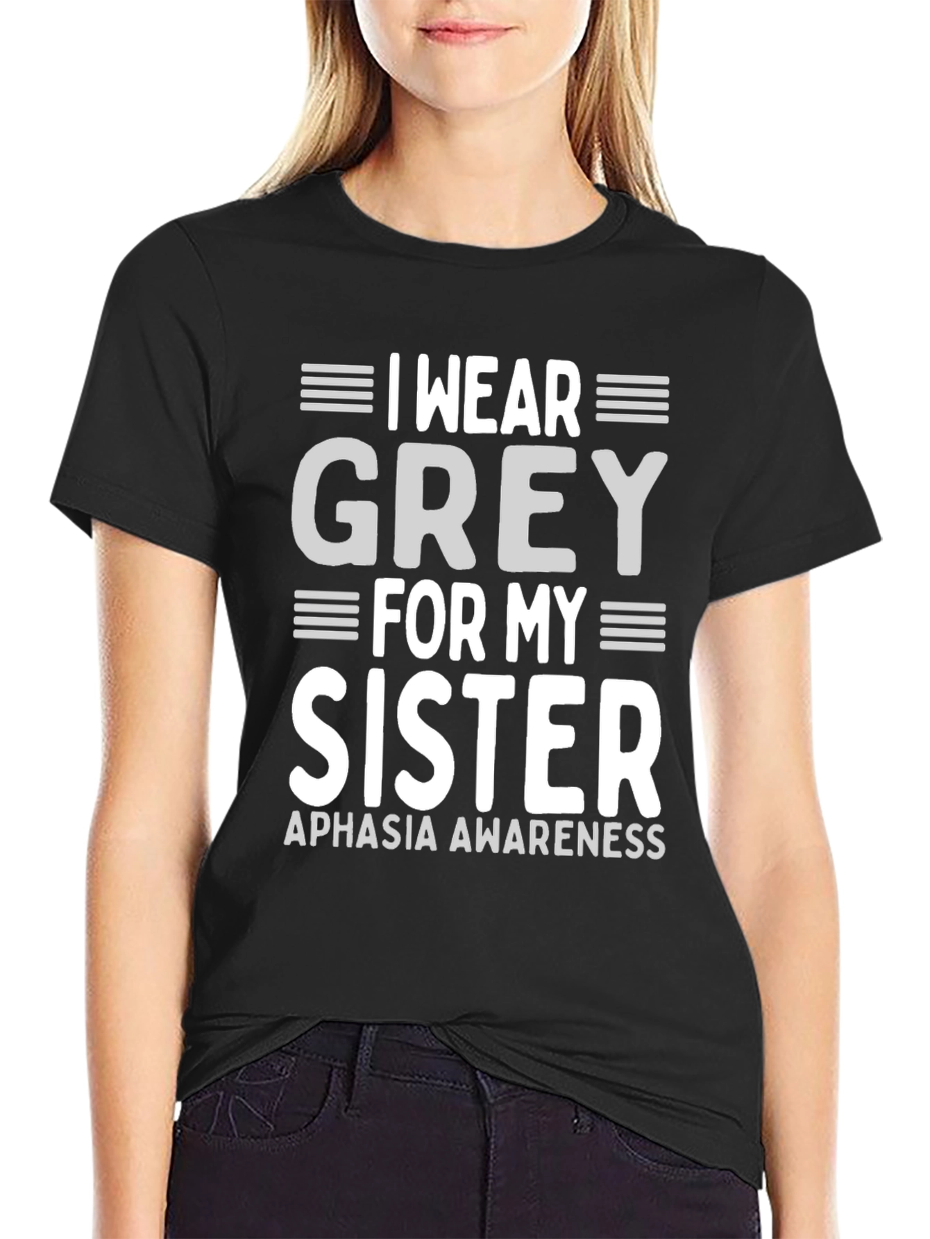Grey For My Sister Aphasia Awareness T-Shirt