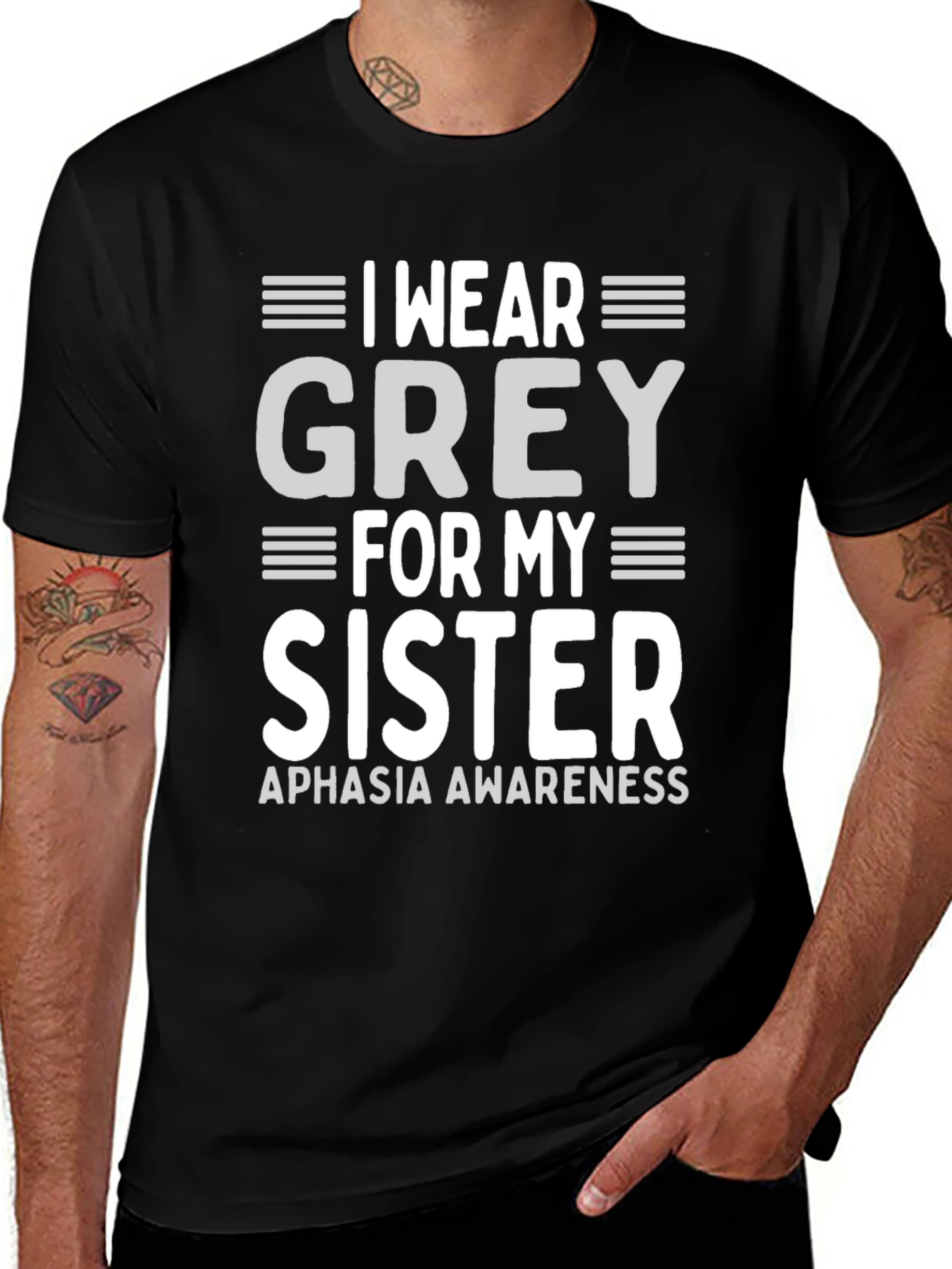 Grey For My Sister Aphasia Awareness T-Shirt
