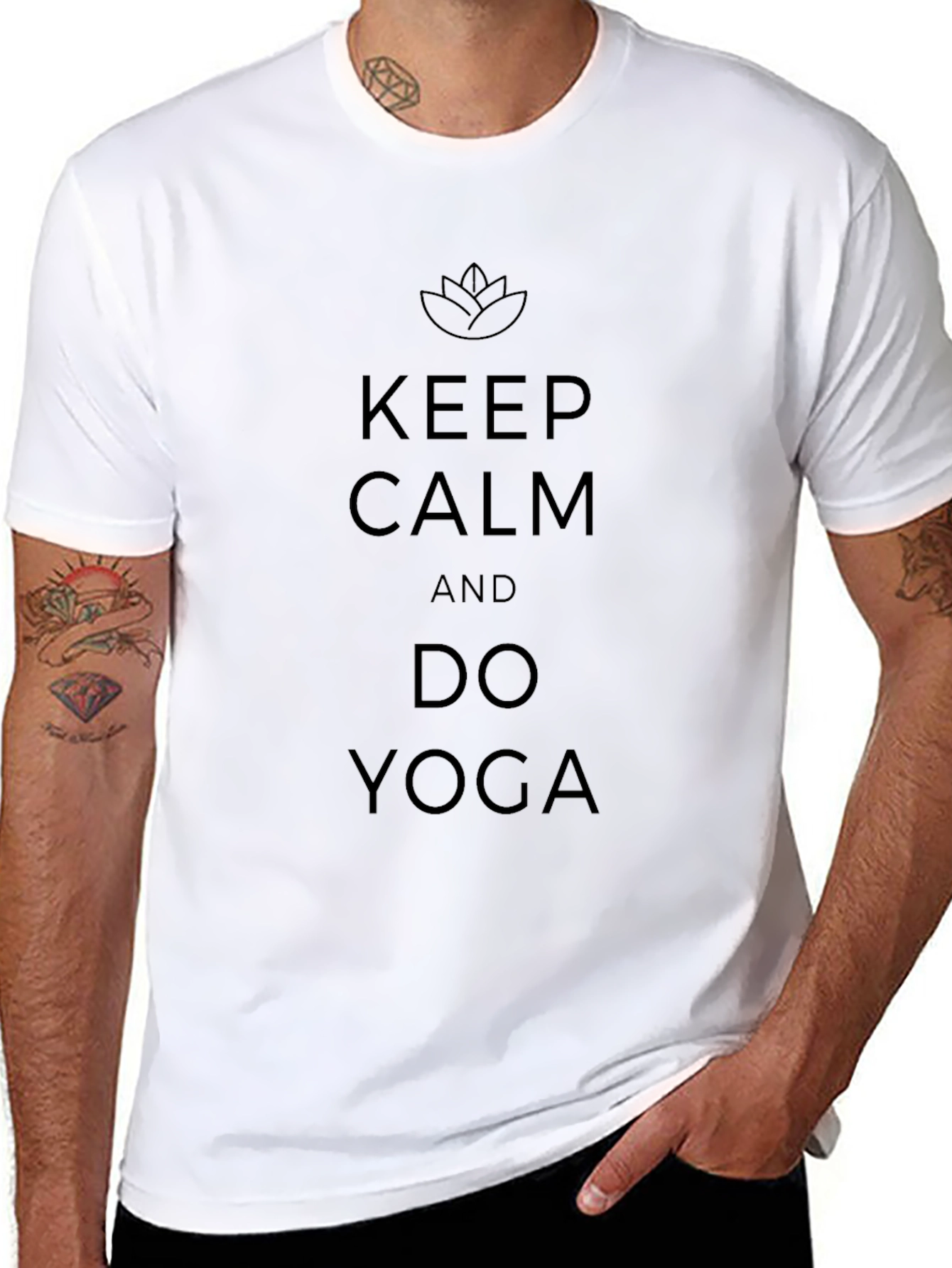 Keep Calm and Do Yoga Black T-Shirt