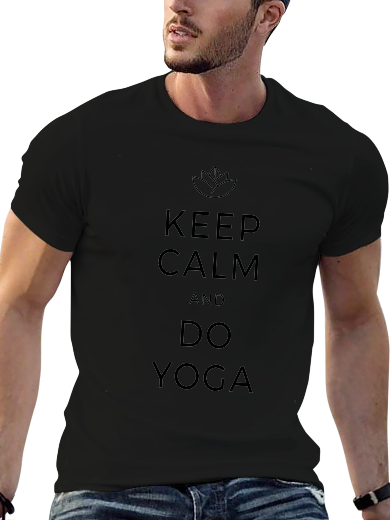 Keep Calm and Do Yoga Black T-Shirt