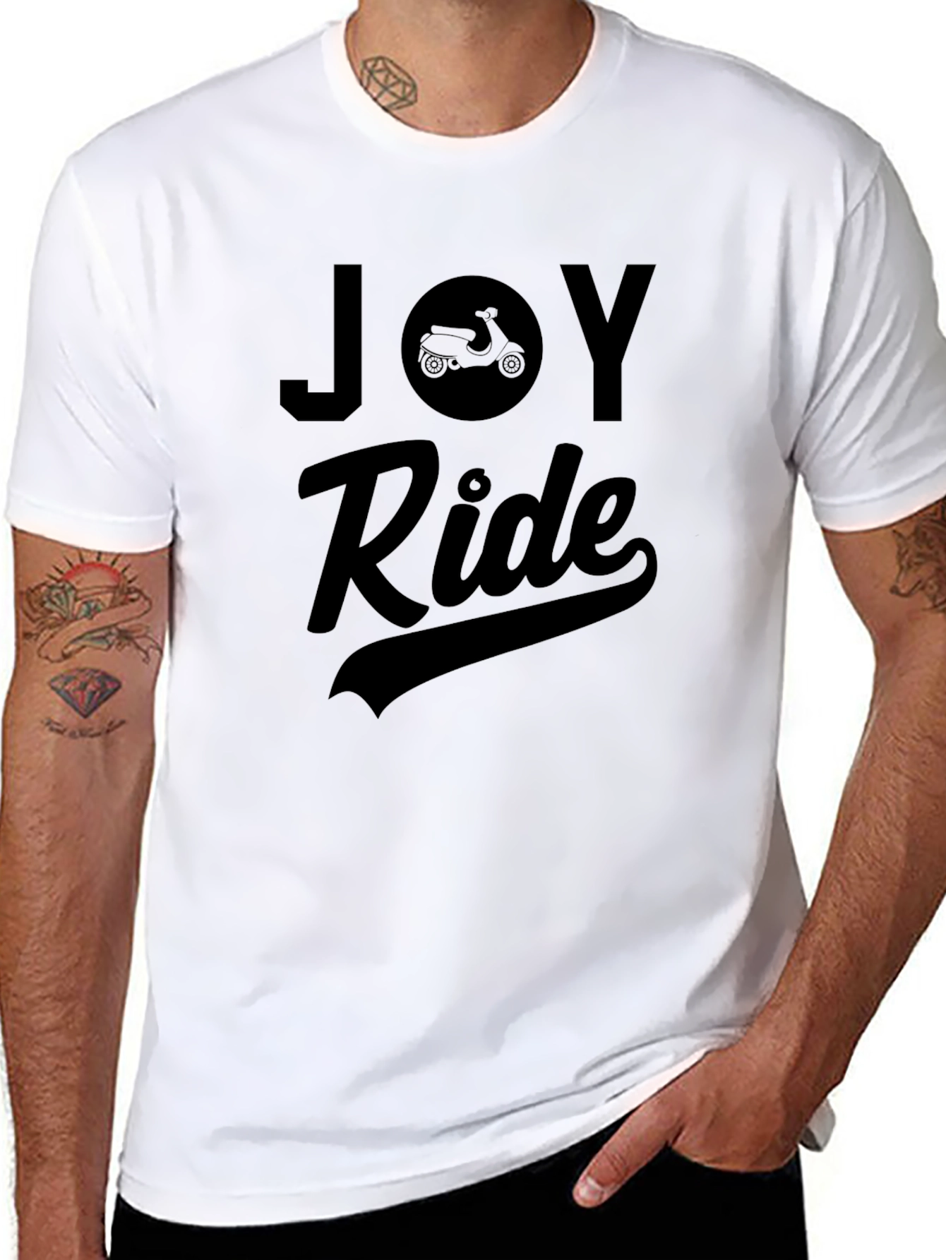 Joy Ride Scooter Graphic T-Shirt - Classic Black