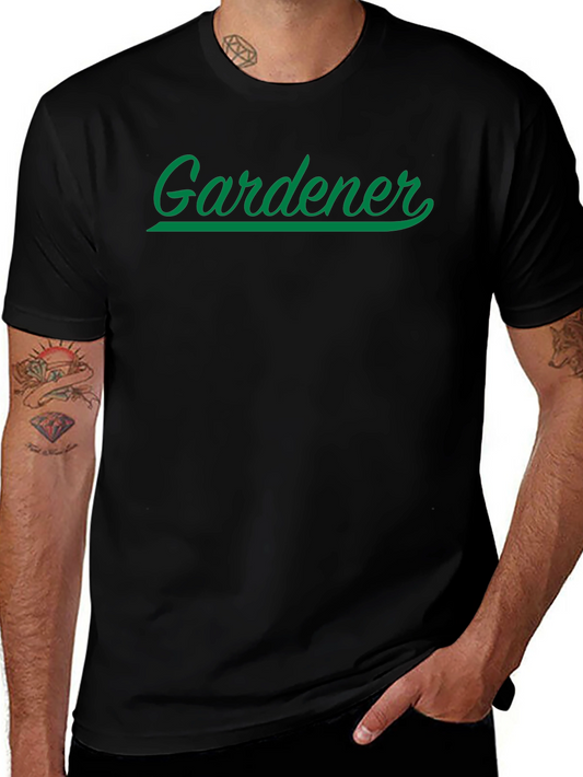 Gardener T-Shirt - Black Cotton Graphic Tee