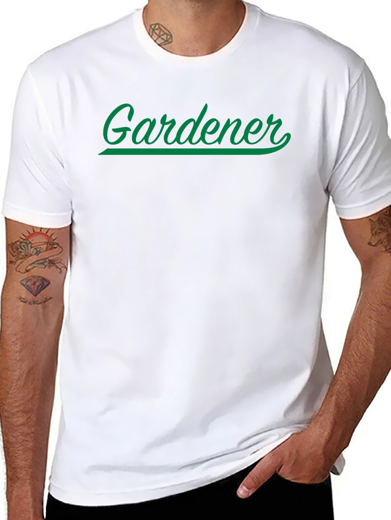 Gardener T-Shirt - Black Cotton Graphic Tee