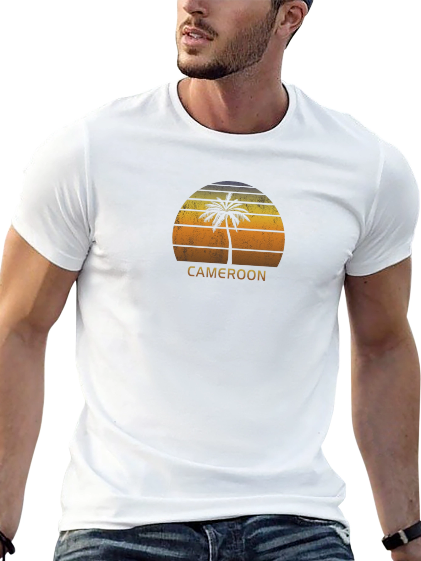 Cameroon Palm Tree Sunset Graphic T-Shirt