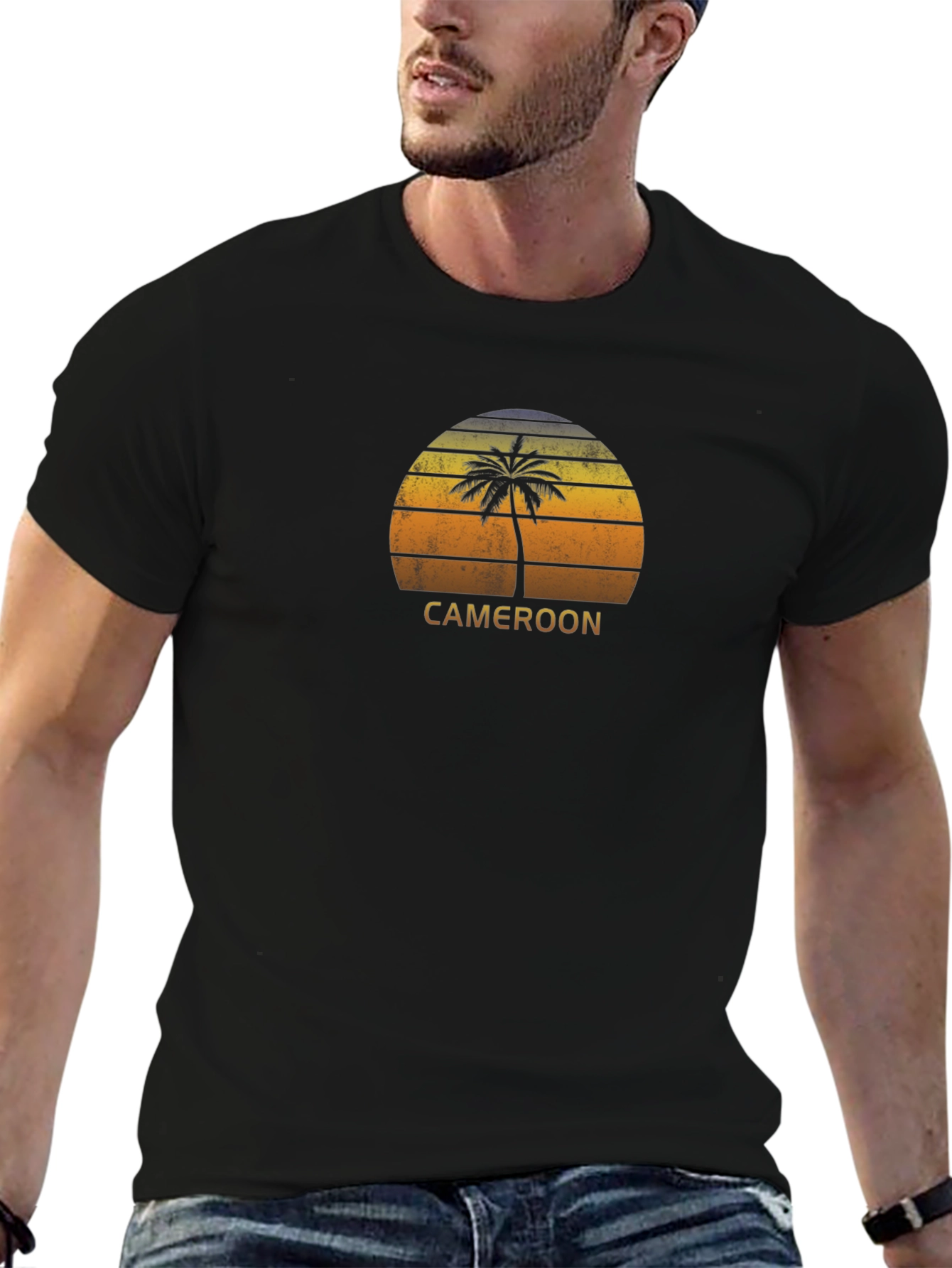 Cameroon Palm Tree Sunset Graphic T-Shirt