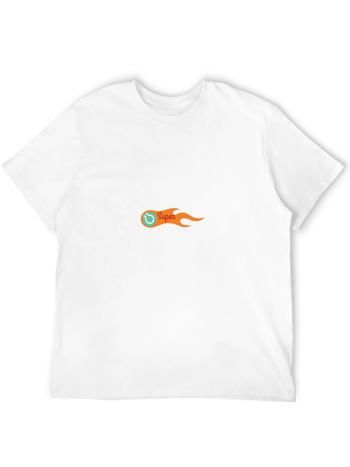 Super Tennis Ball Flame Graphic T-Shirt