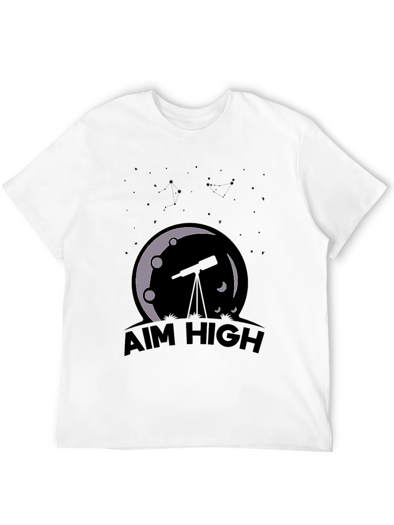 Aim High Astronomy Tee - Black Graphic T-Shirt