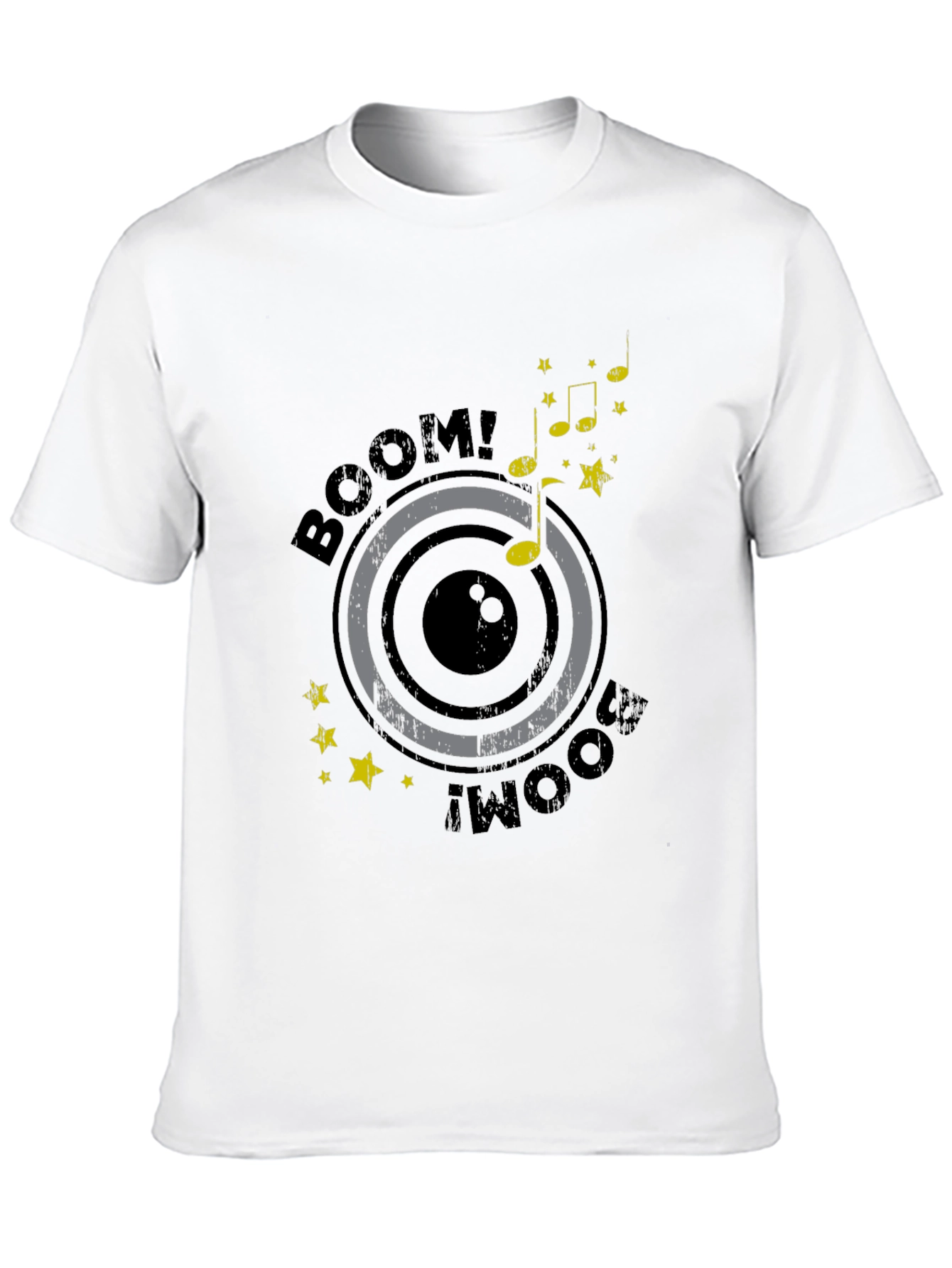 Boom! Music Graphic Tee - Stylish Black Cotton T-Shirt