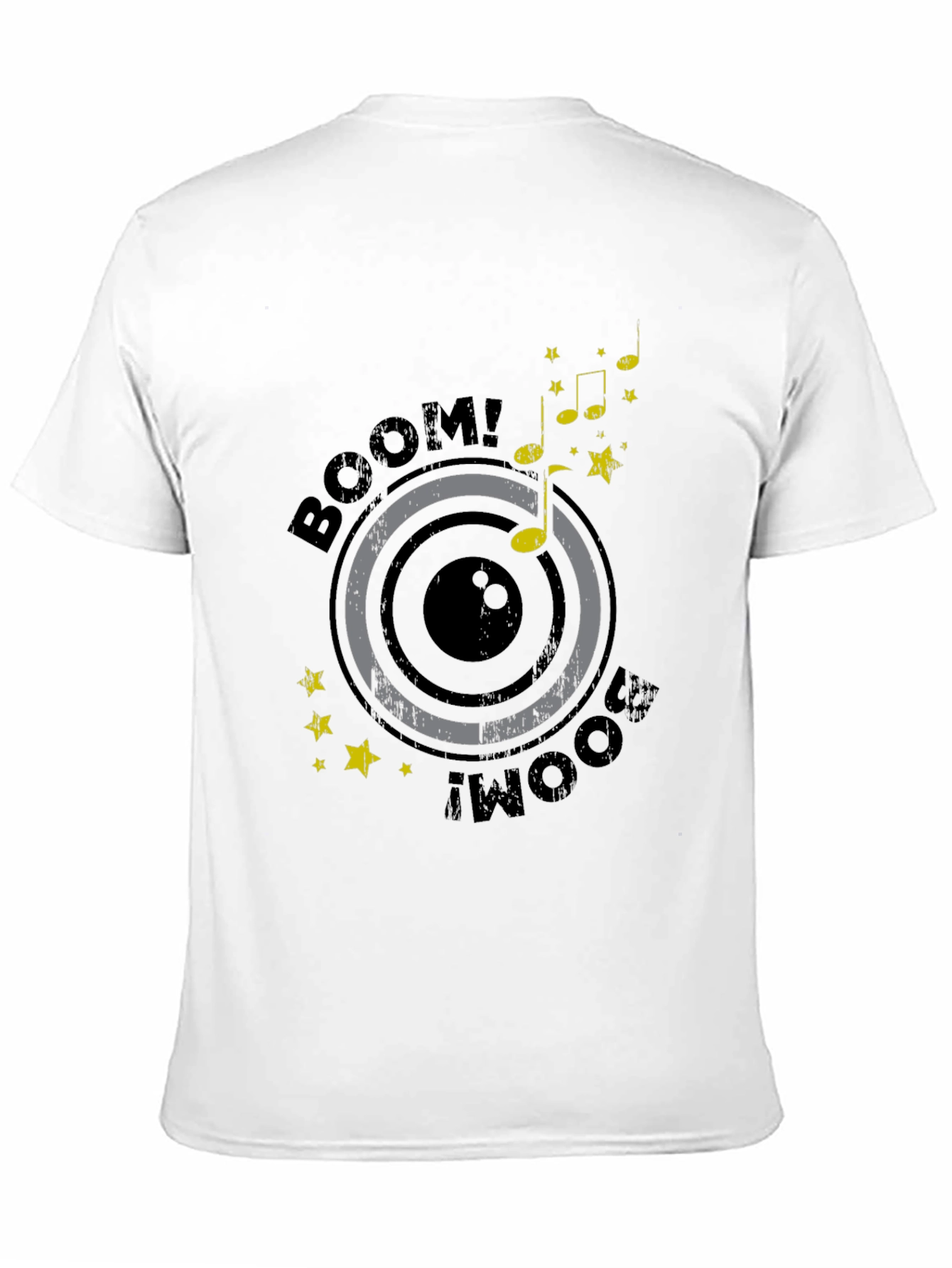 Boom! Music Graphic Tee - Stylish Black Cotton T-Shirt