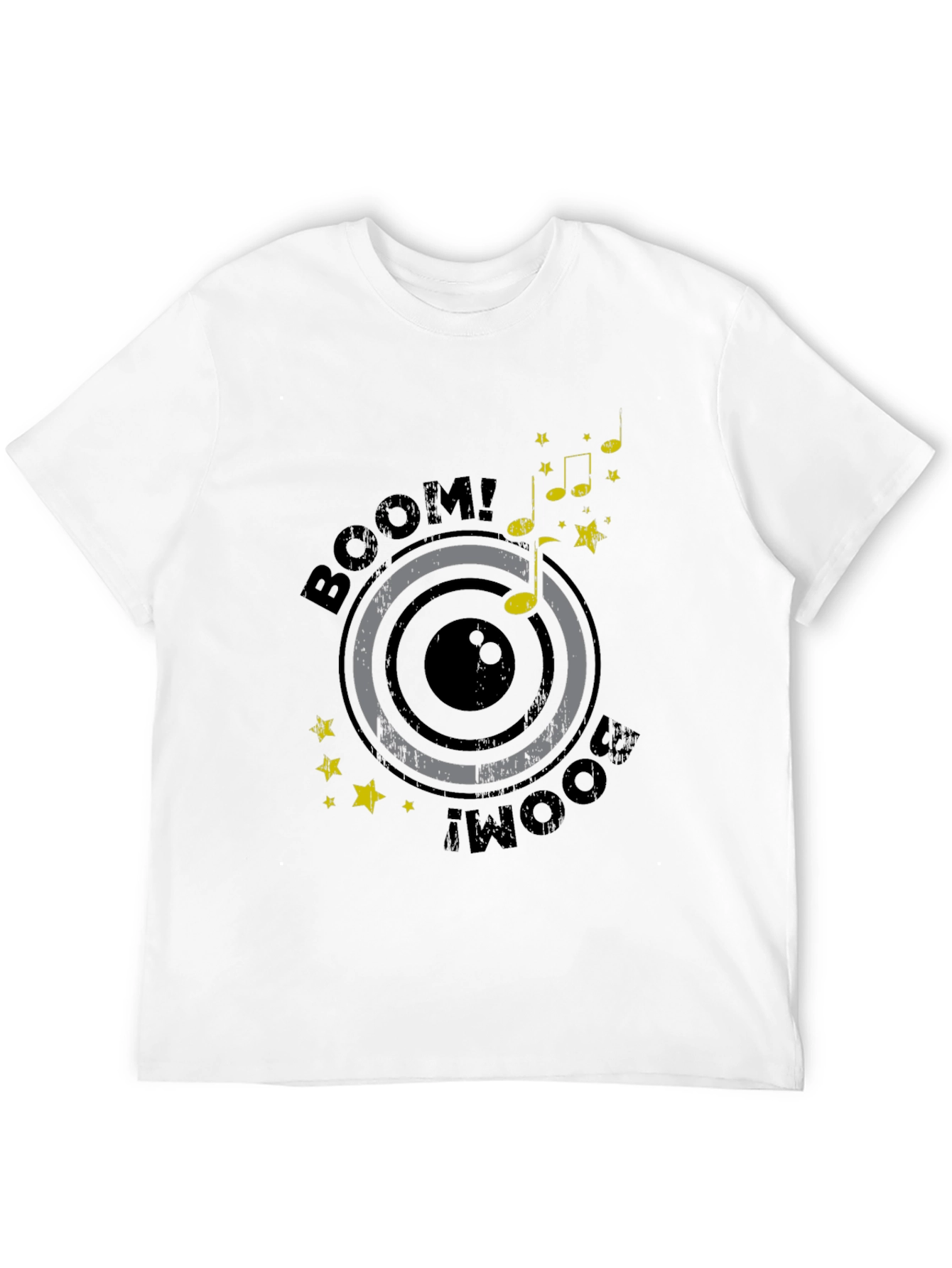 Boom! Music Graphic Tee - Stylish Black Cotton T-Shirt