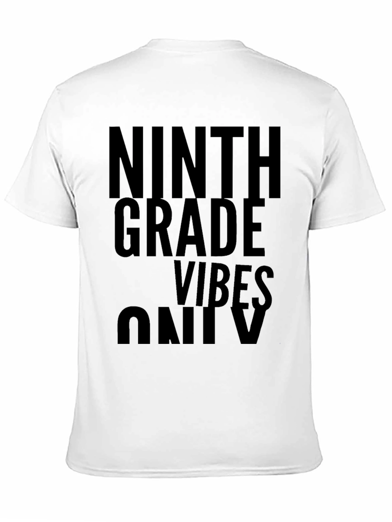Ninth Grade Vibes Only Black Graphic Tee