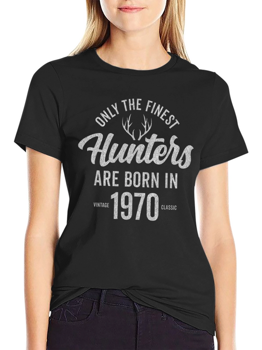 Finest Hunters Born in 1970 Black Graphic Tee