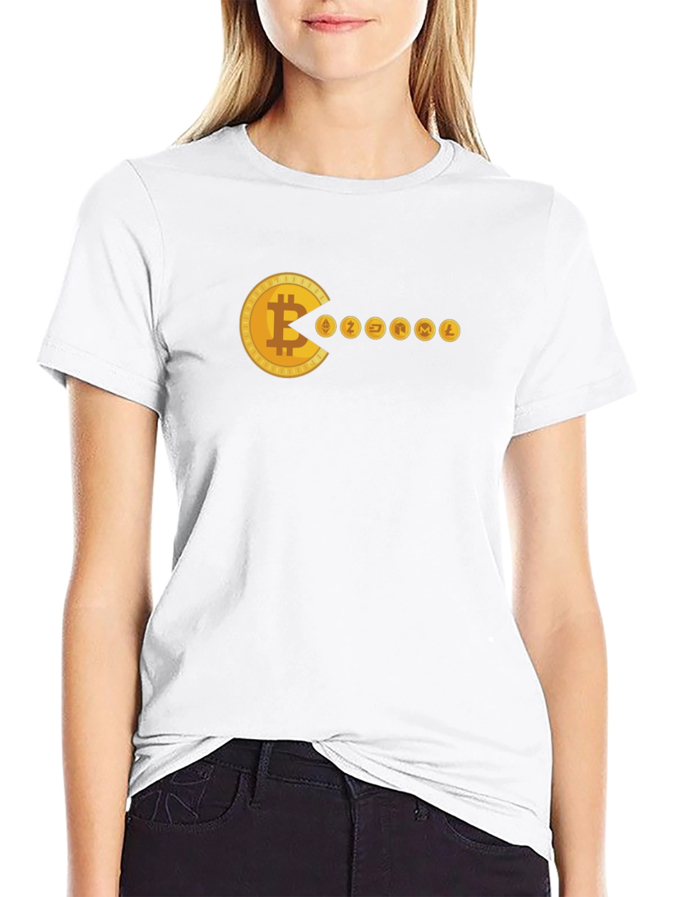 Bitcoin Pac-Man Crypto T-Shirt