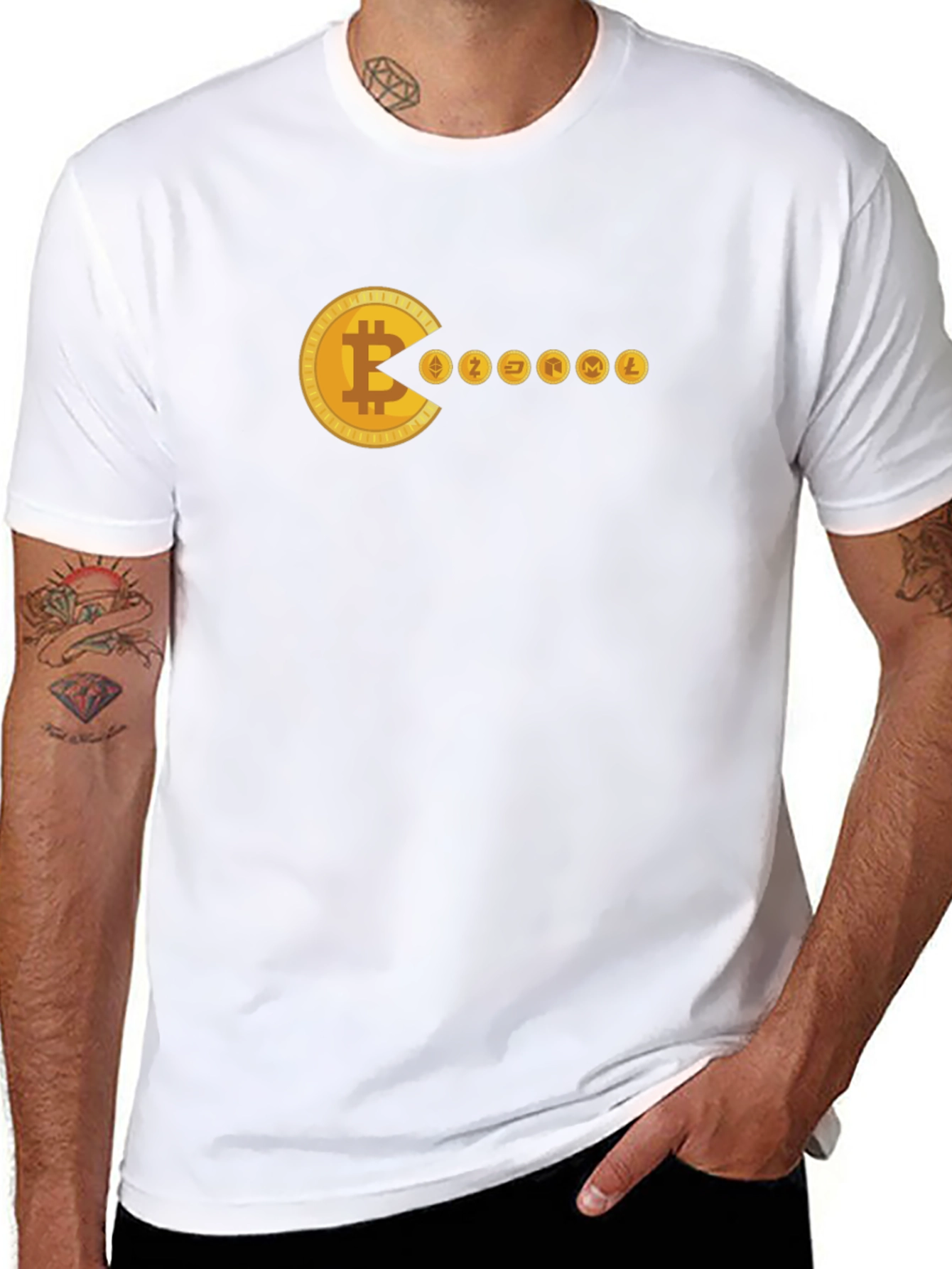 Bitcoin Pac-Man Crypto T-Shirt