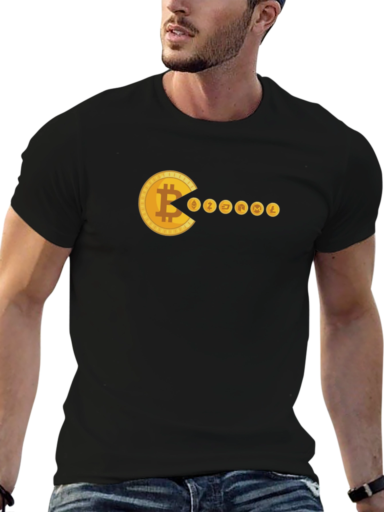 Bitcoin Pac-Man Crypto T-Shirt