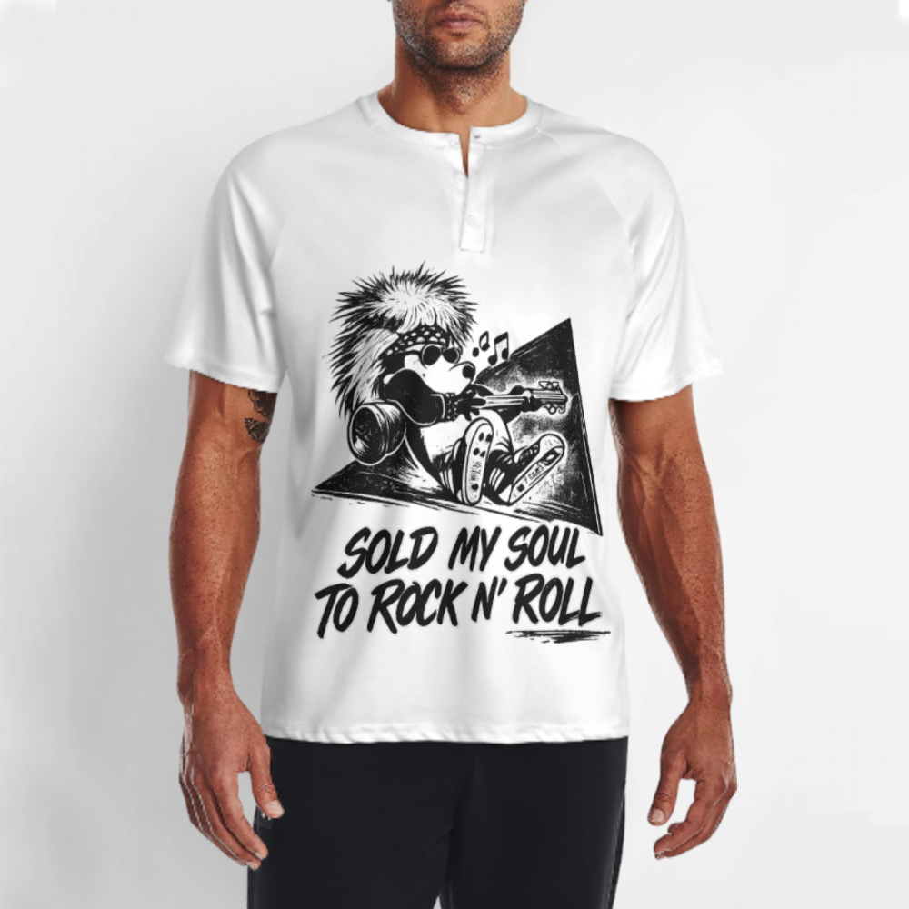 Sold My Soul To Rock N Roll Vintage Graphic T-Shirt – Retro Music Lover Punk Rock Band Tee(z368)