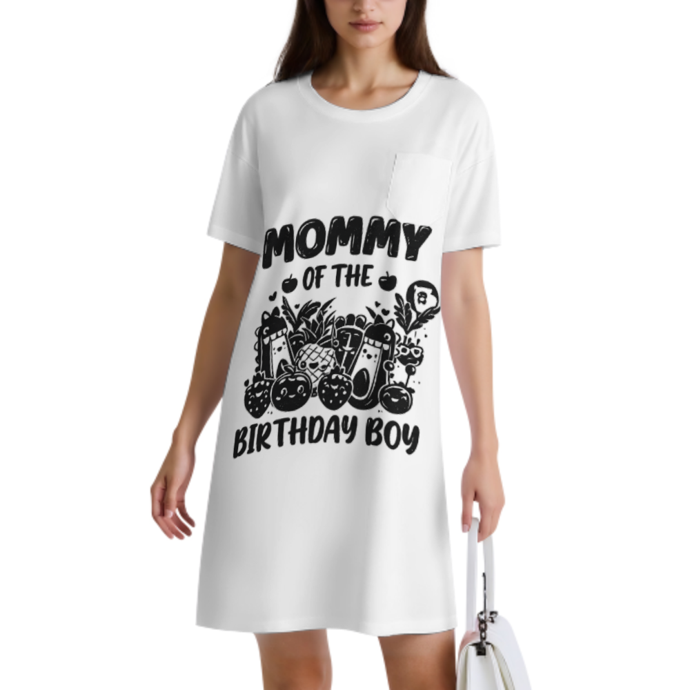 Mommy of the Birthday Boy Graphic Tee – Cute Fruit Party Shirt for Birthday Celebration Moms(z372)