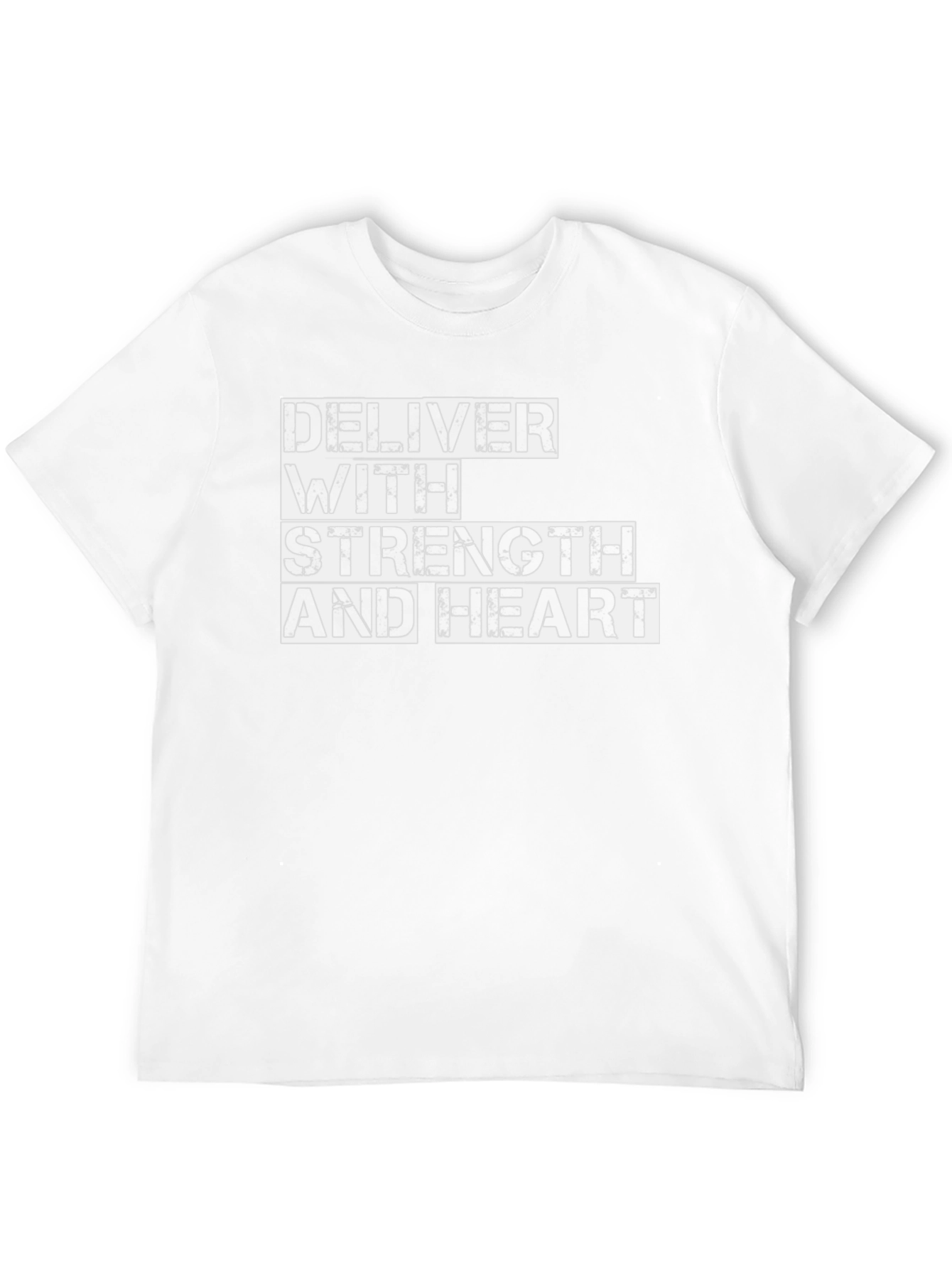 Deliver with Strength and Heart - Mens Black T-Shirt