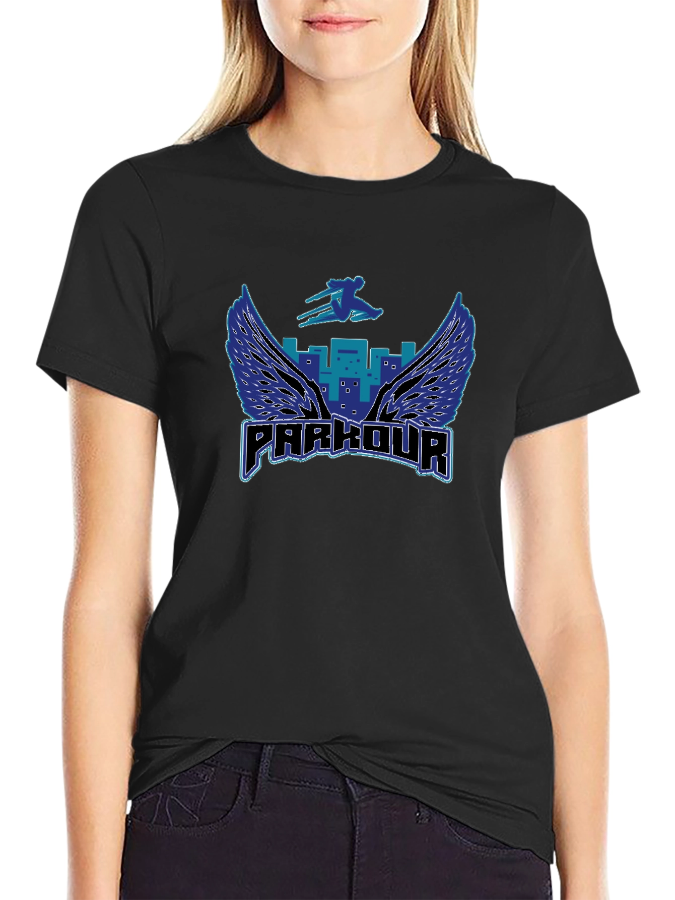 Parkour Wings Graphic Tee - Urban Style Shirt