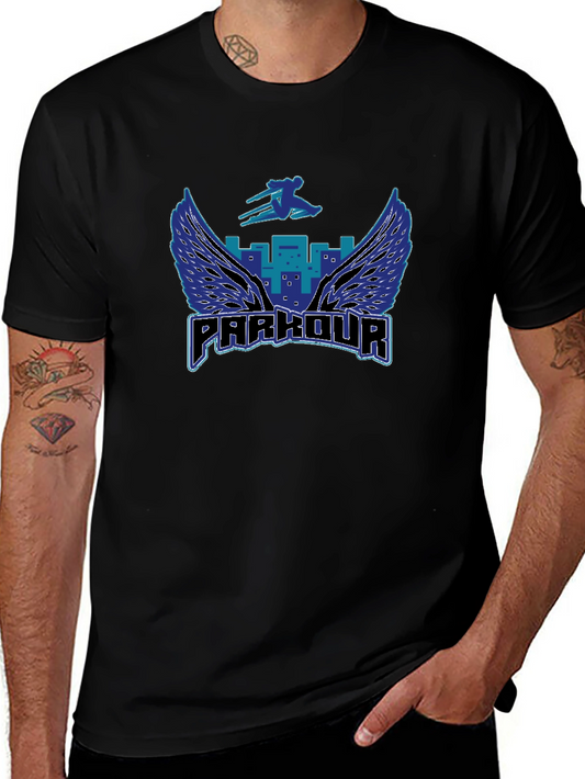 Parkour Wings Graphic Tee - Urban Style Shirt