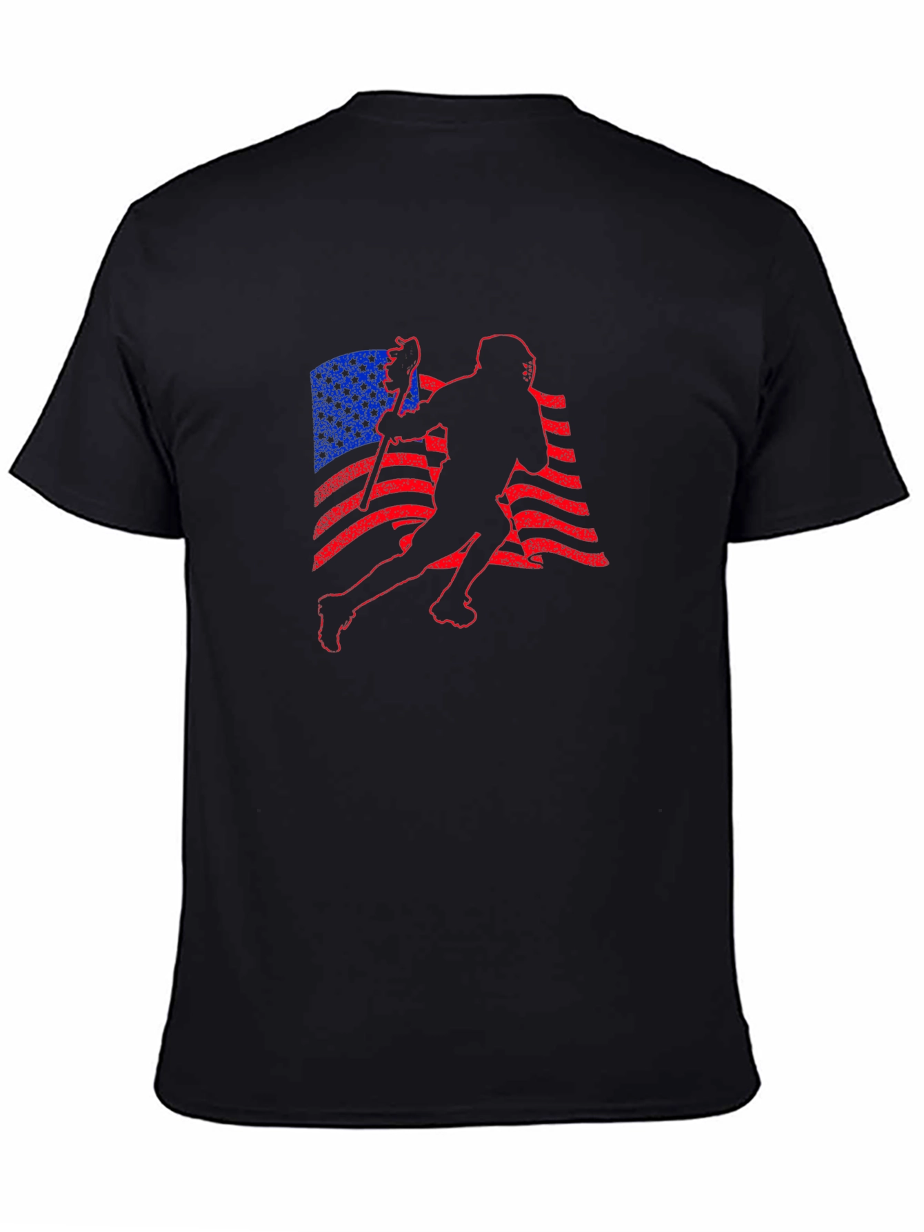 Lacrosse American Flag Graphic T-Shirt