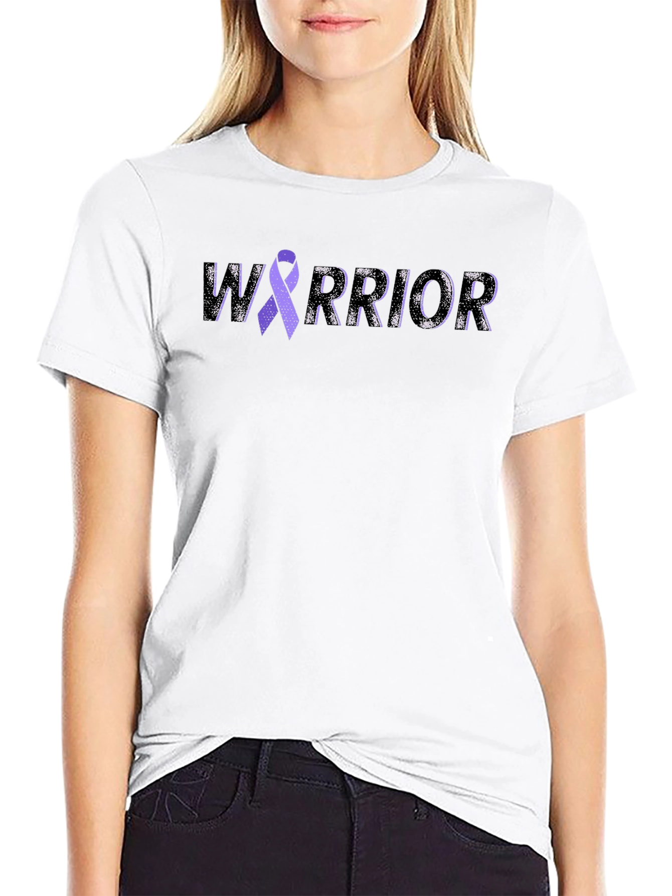 Warrior Awareness Ribbon Tee - Black
