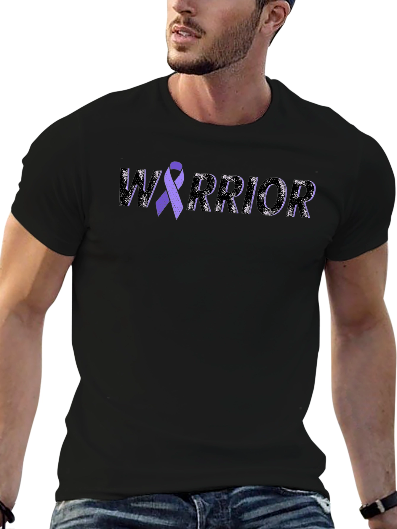 Warrior Awareness Ribbon Tee - Black