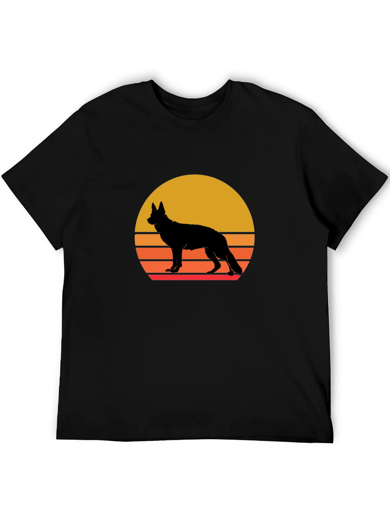 Retro German Shepherd Silhouette T-Shirt