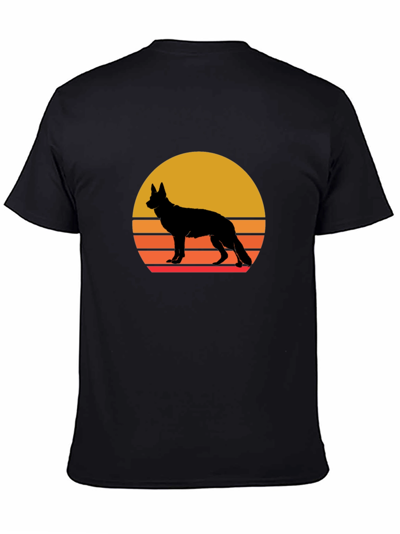 Retro German Shepherd Silhouette T-Shirt