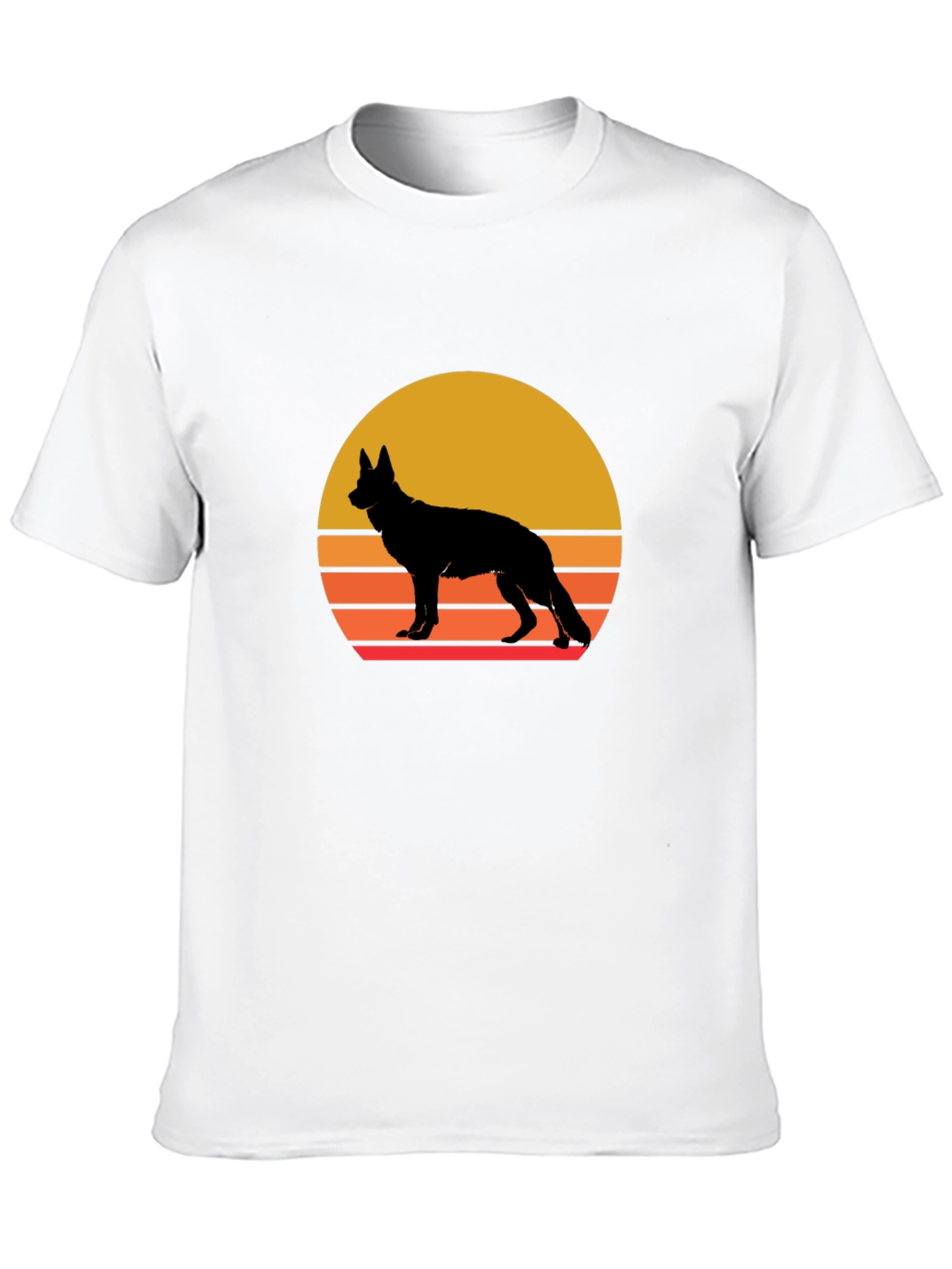 Retro German Shepherd Silhouette T-Shirt