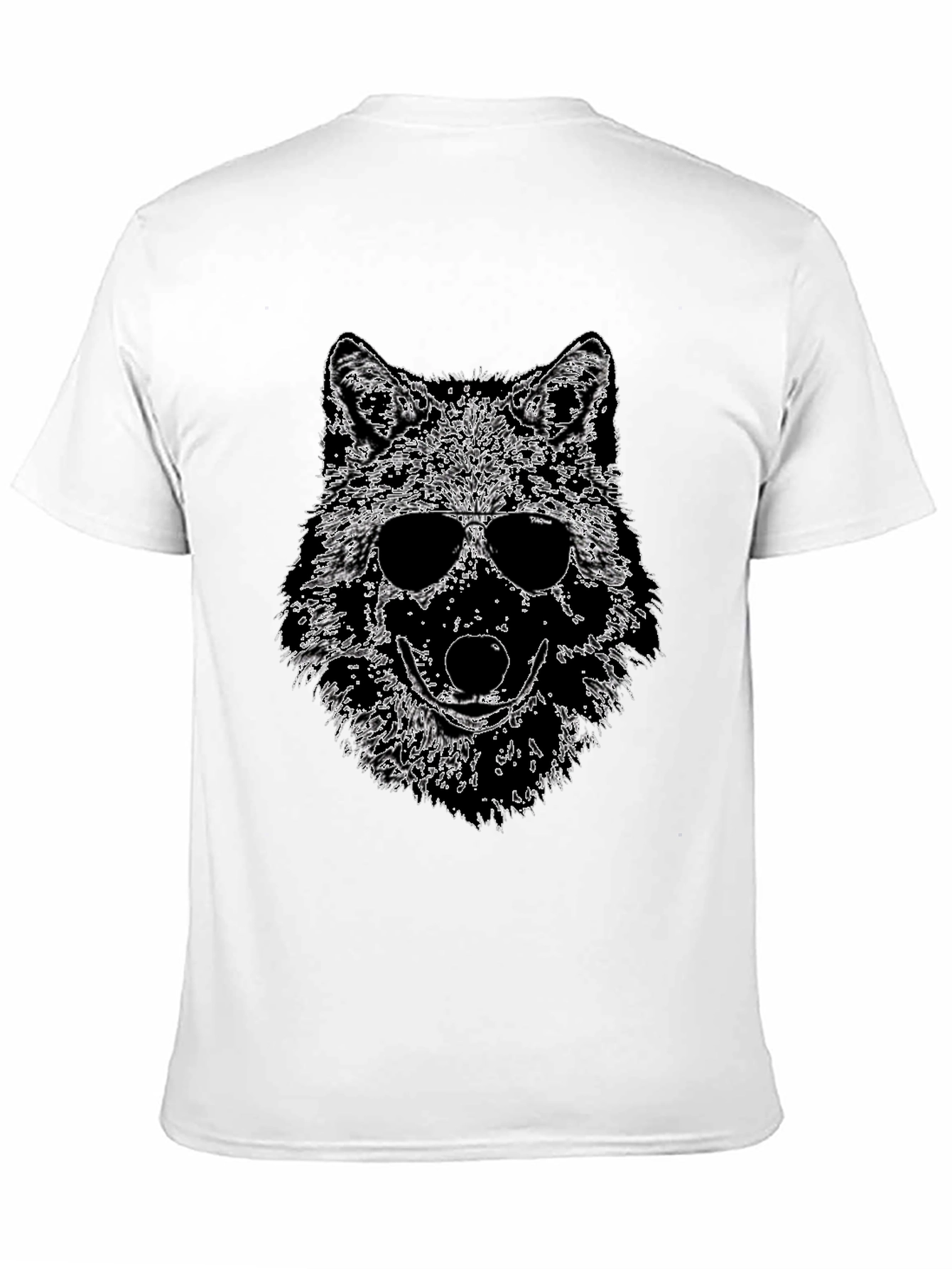 Cool Wolf Graphic Tee - Mens Black T-Shirt