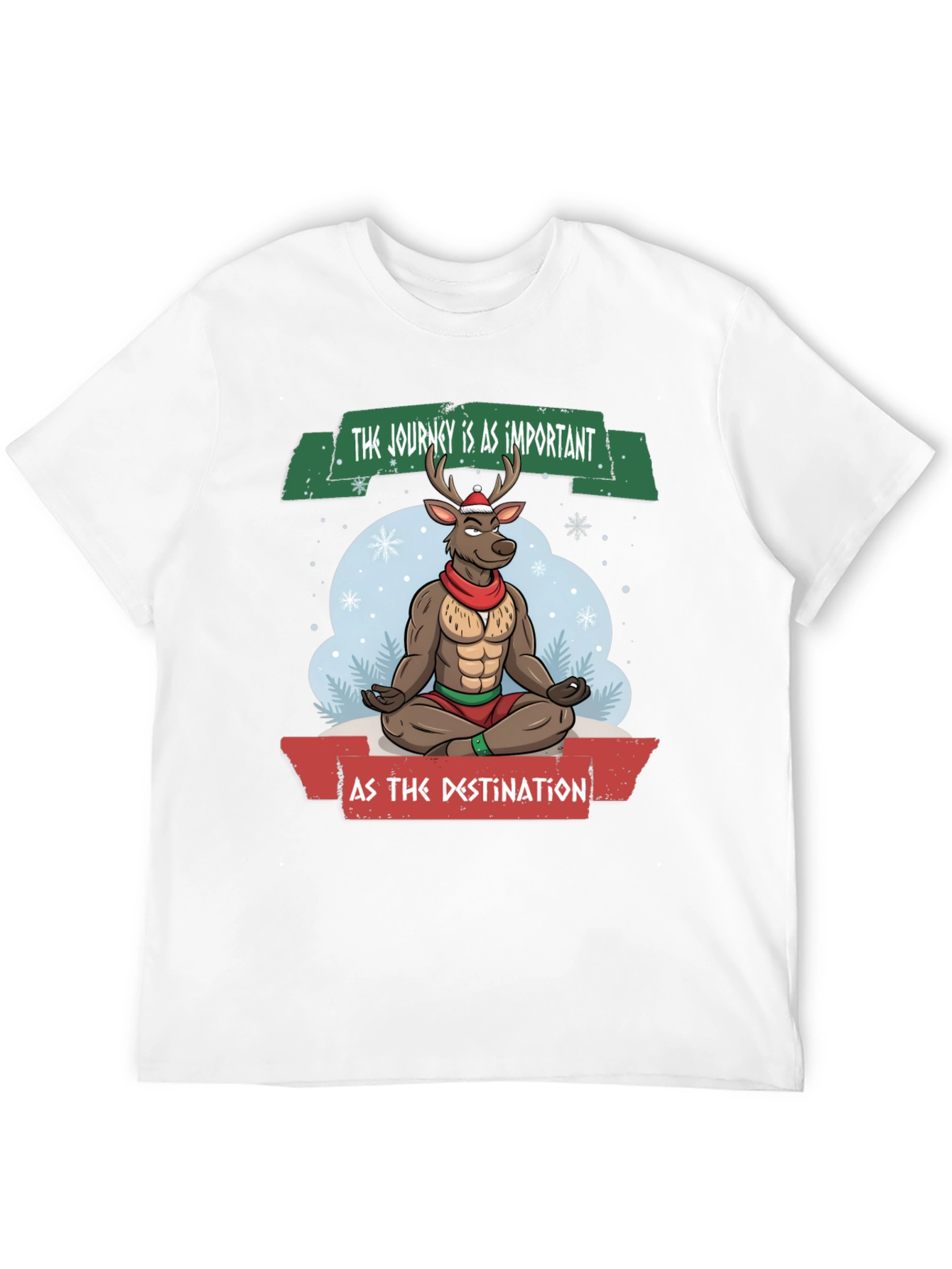 Meditating Reindeer Graphic T-Shirt